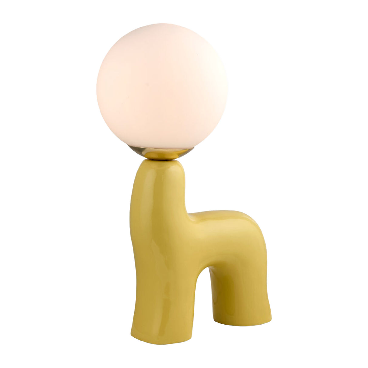 Modern European furniture - White Glass Sculptural Table Lamp - www.oroa.com | Oroa.com