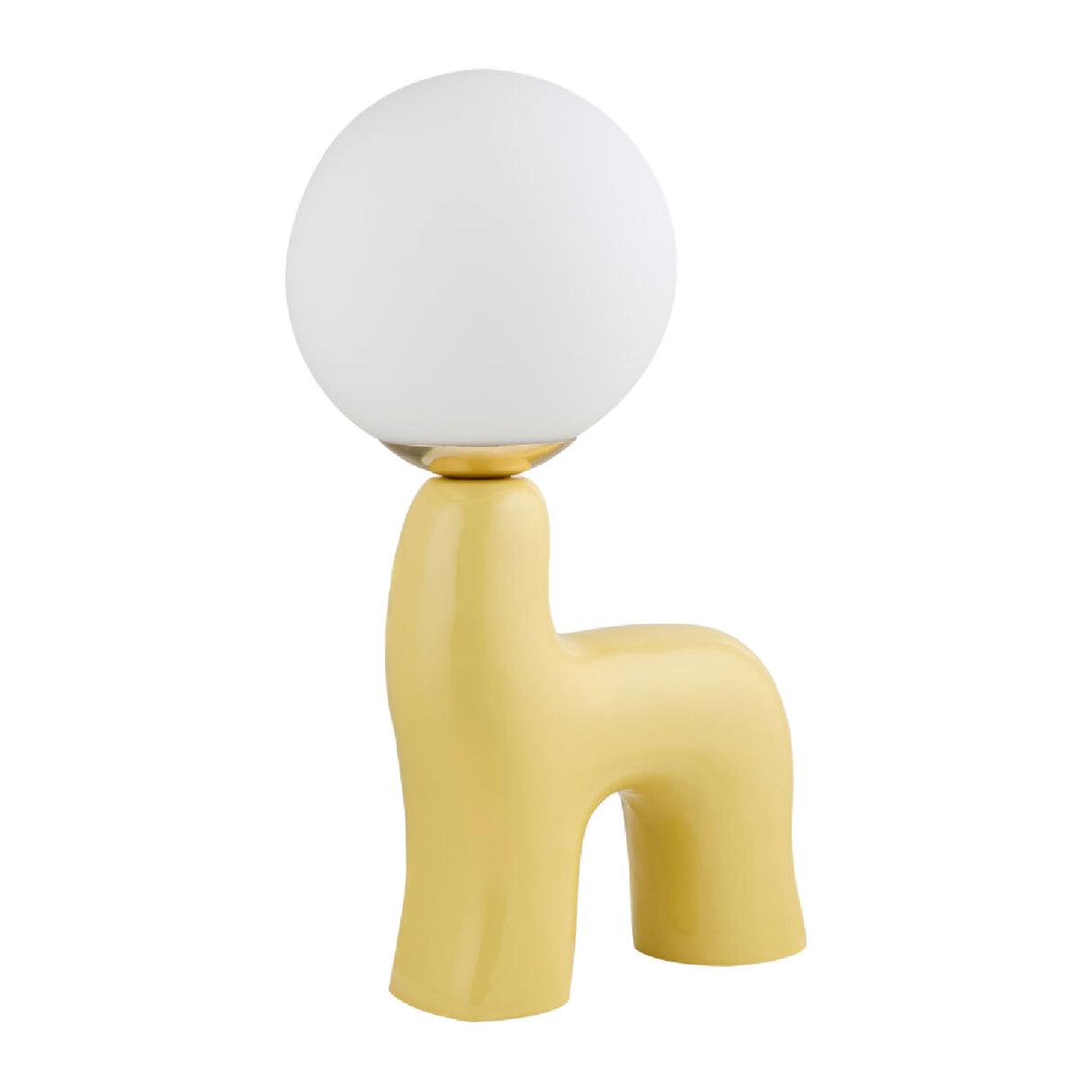 Modern European furniture - White Glass Sculptural Table Lamp - www.oroa.com