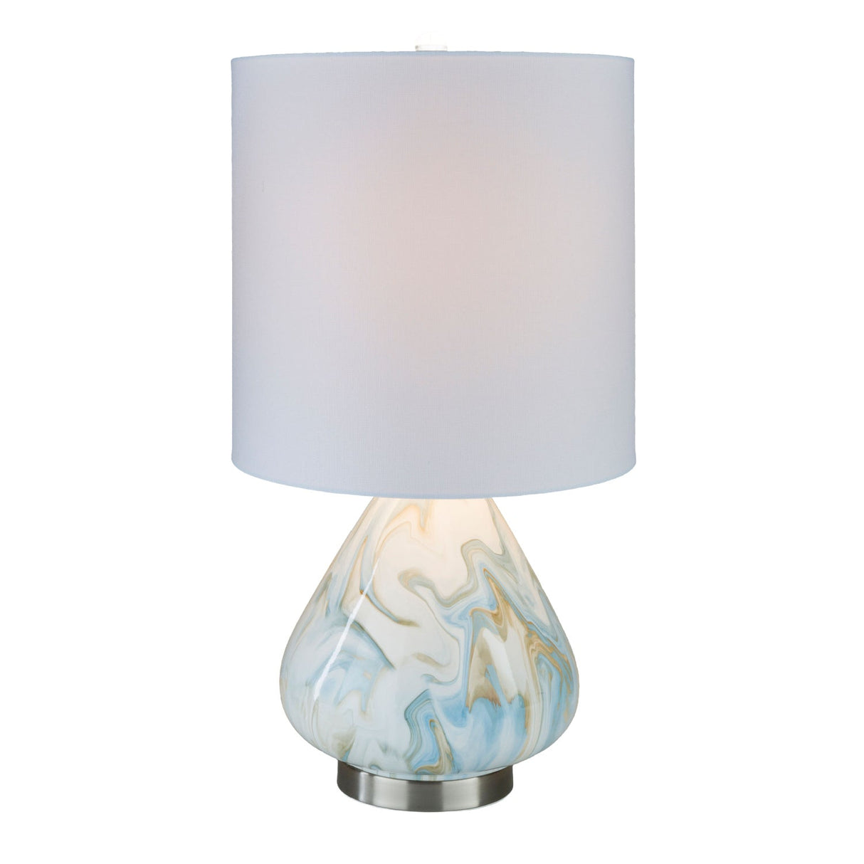 Modern European furniture - Blue Swirl Ceramic Table Lamp - www.oroa.com