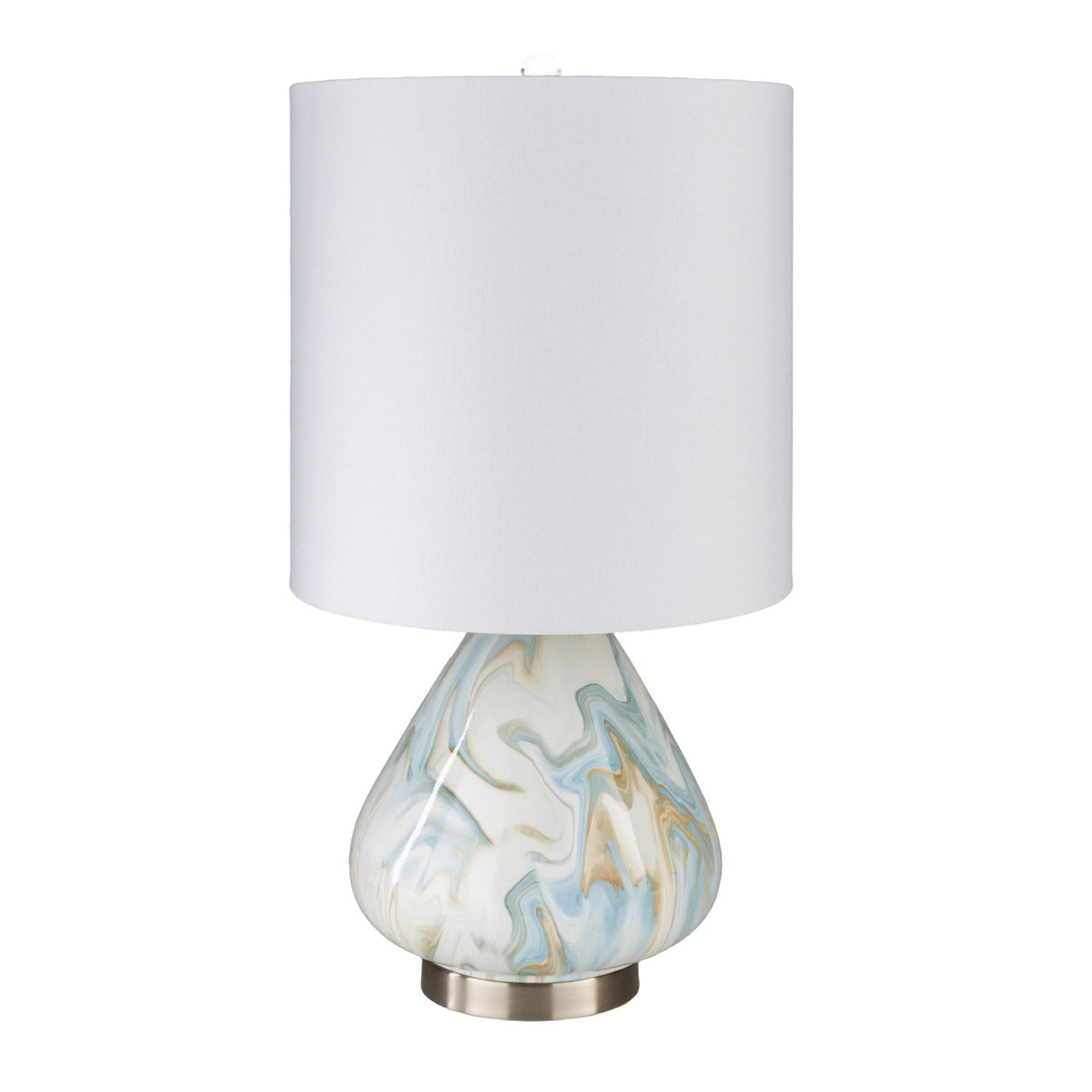 Modern European furniture - Blue Swirl Ceramic Table Lamp - www.oroa.com