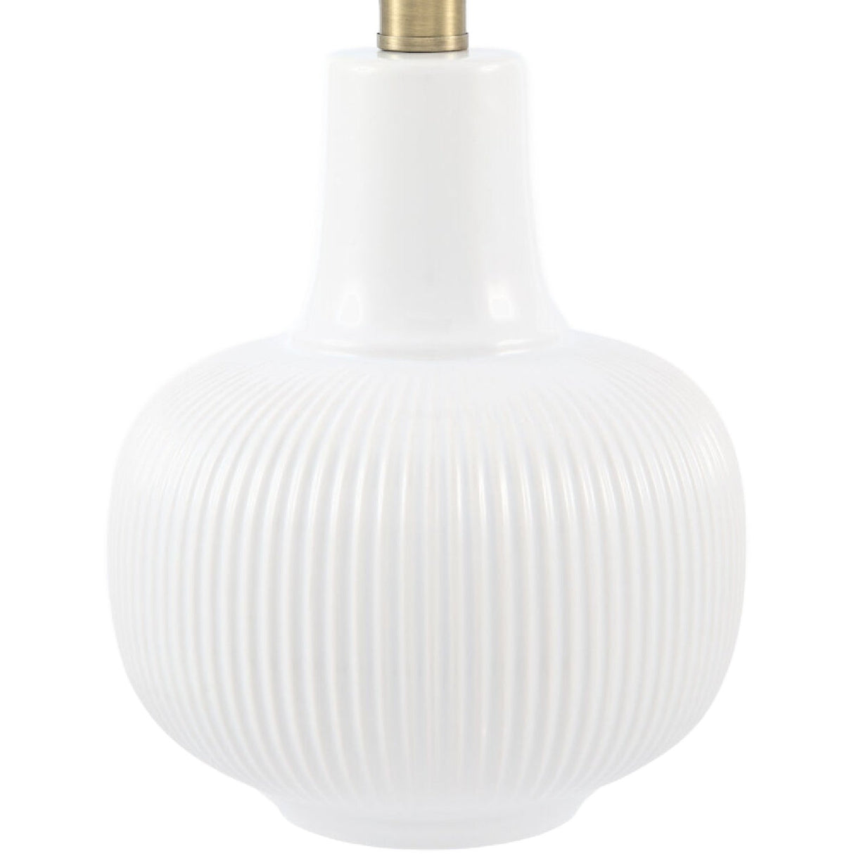 Modern European furniture - Scalloped White Linen Table Lamp - www.oroa.com