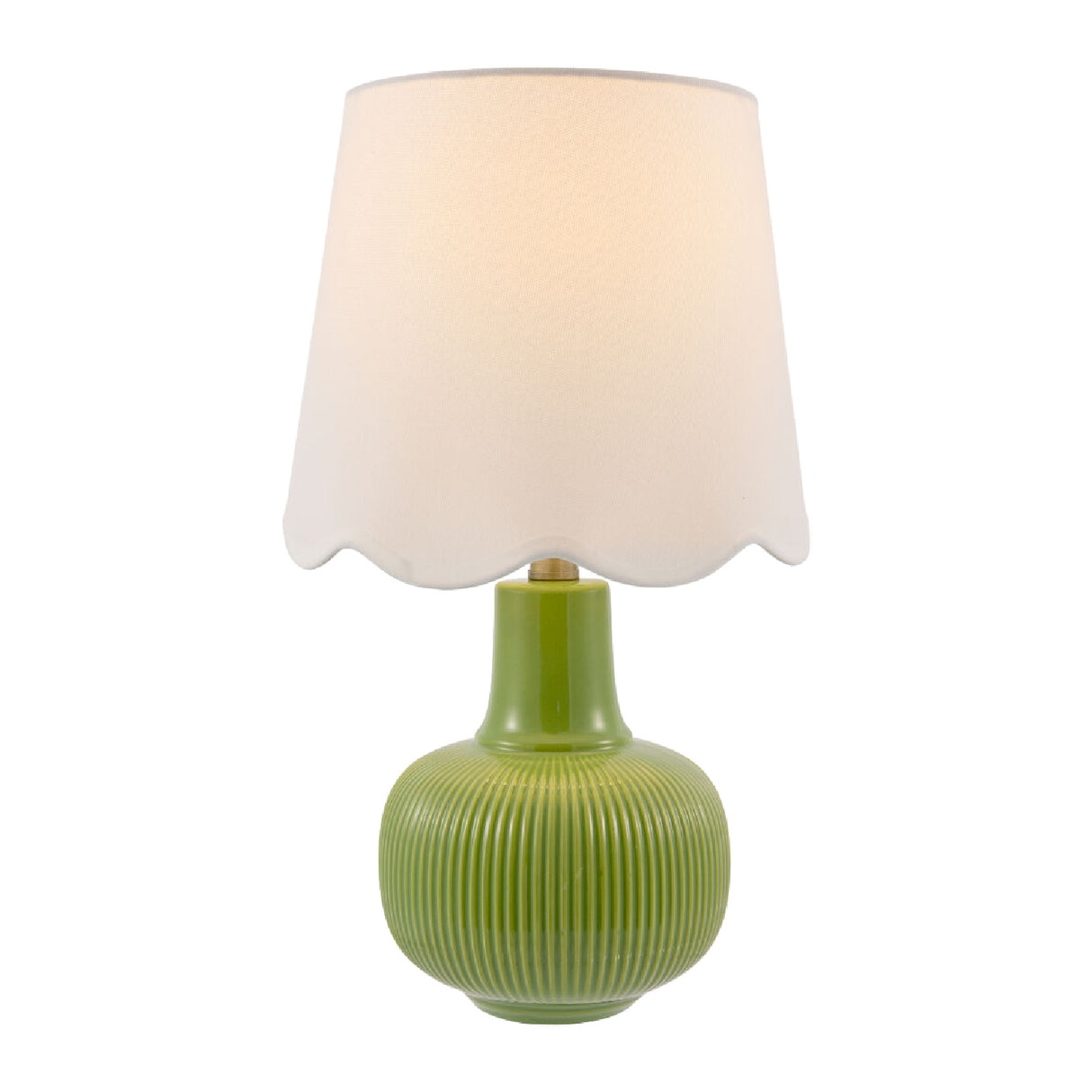 Modern European furniture - Scalloped White Linen Table Lamp - www.oroa.com | Oroa.com