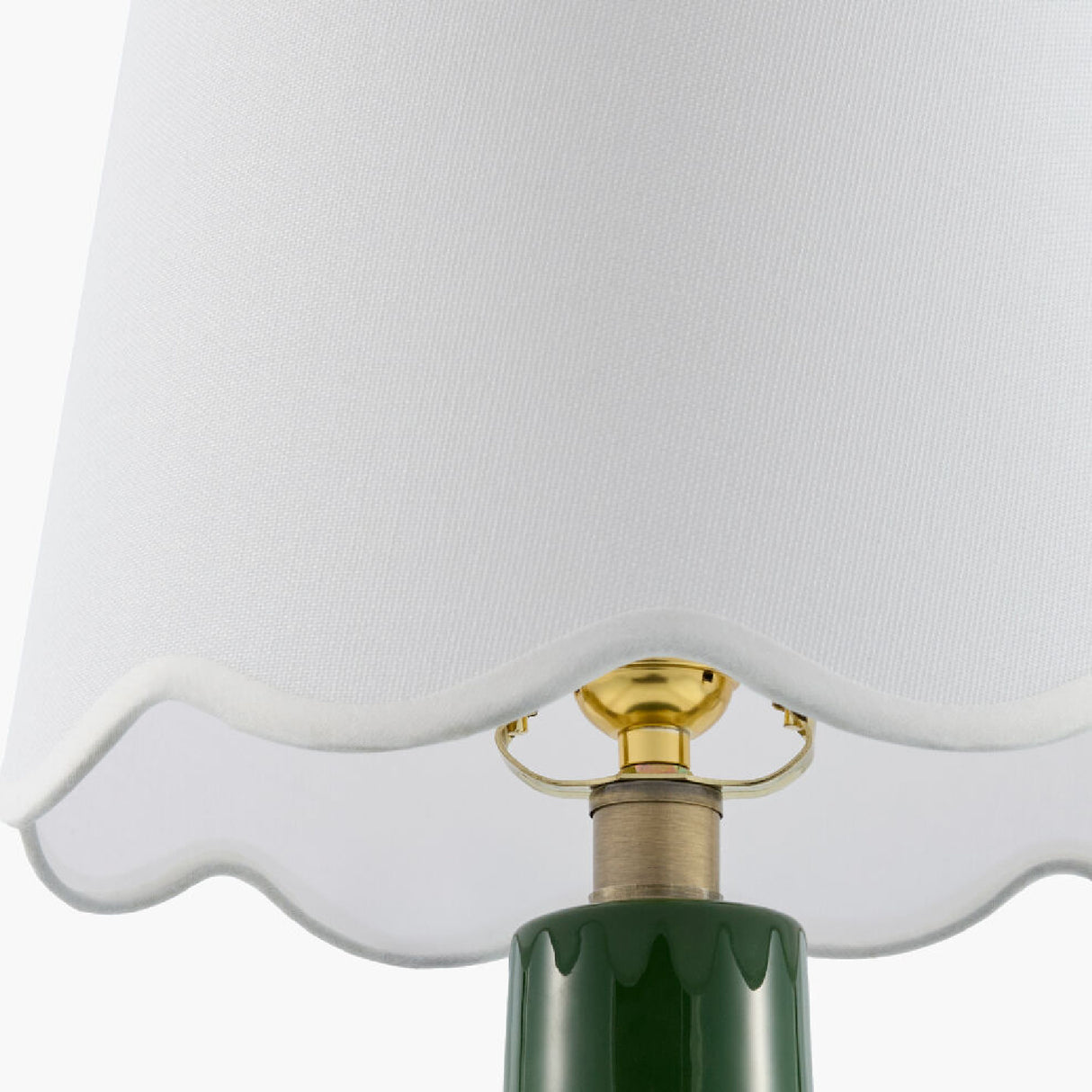 Modern European furniture - Scalloped White Linen Table Lamp - www.oroa.com