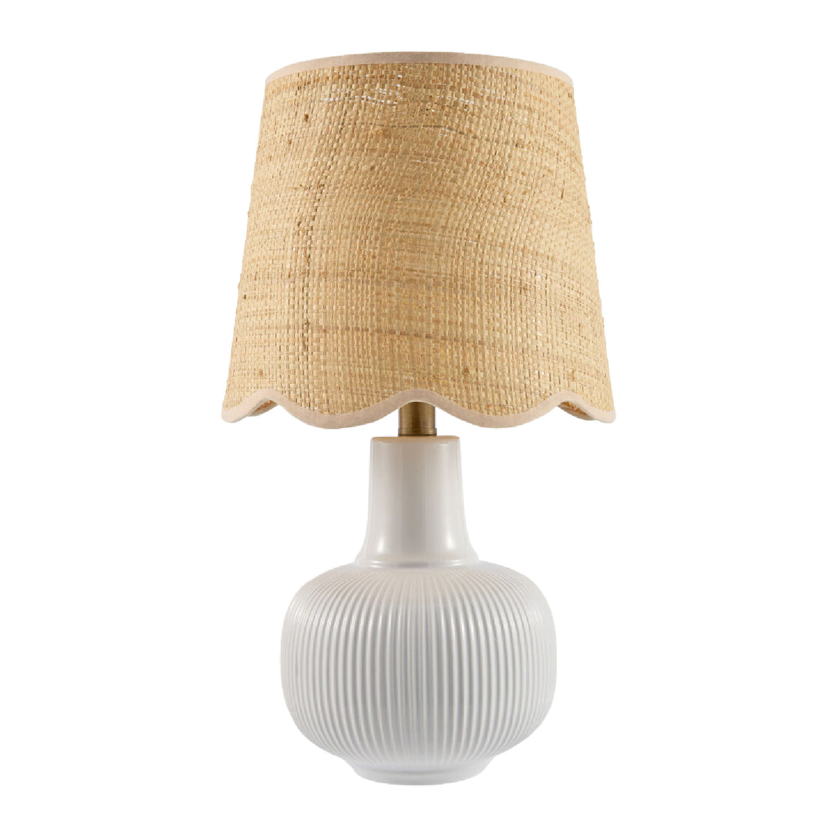 Modern European furniture - Scalloped Beige Jute Table Lamp - www.oroa.com
