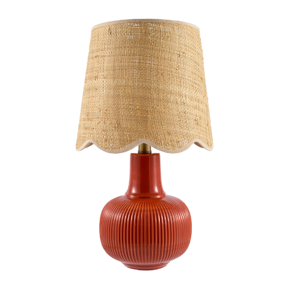 Modern European furniture - Scalloped Beige Jute Table Lamp - www.oroa.com