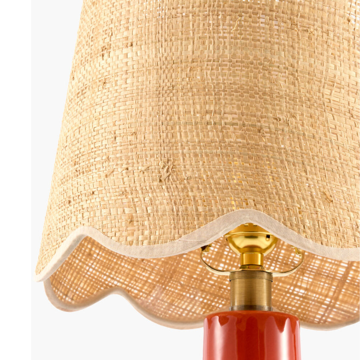 Modern European furniture - Scalloped Beige Jute Table Lamp - www.oroa.com