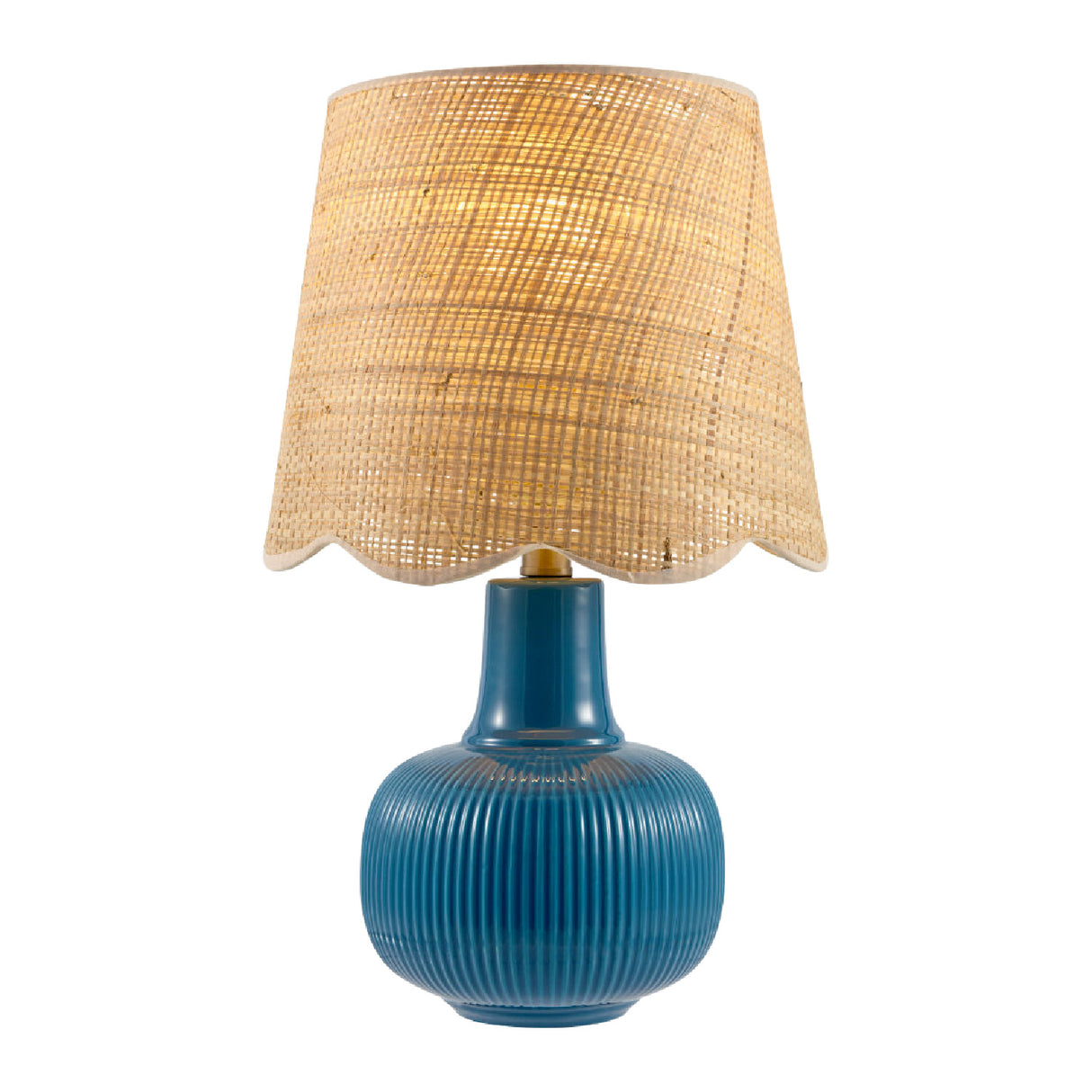 Modern European furniture - Scalloped Beige Jute Table Lamp - www.oroa.com