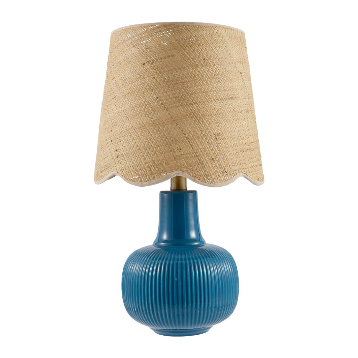 Modern European furniture - Scalloped Beige Jute Table Lamp - www.oroa.com