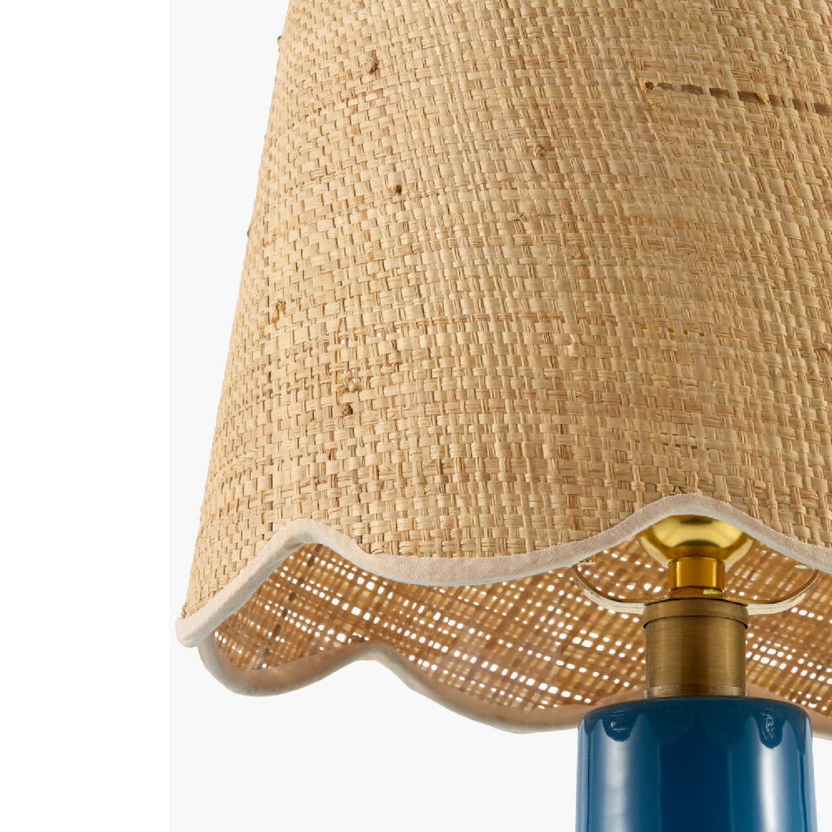 Modern European furniture - Scalloped Beige Jute Table Lamp - www.oroa.com