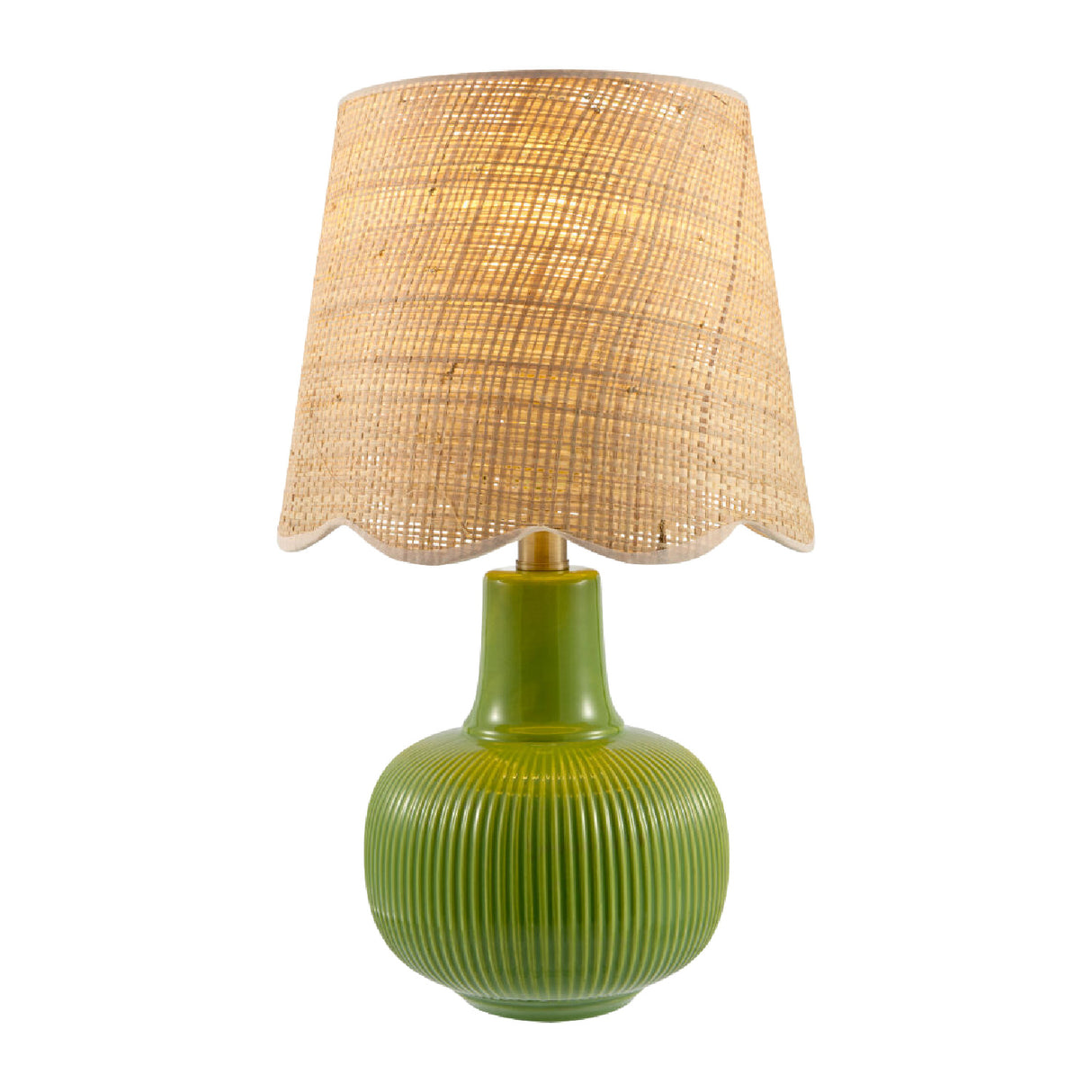 Modern European furniture - Scalloped Beige Jute Table Lamp - www.oroa.com
