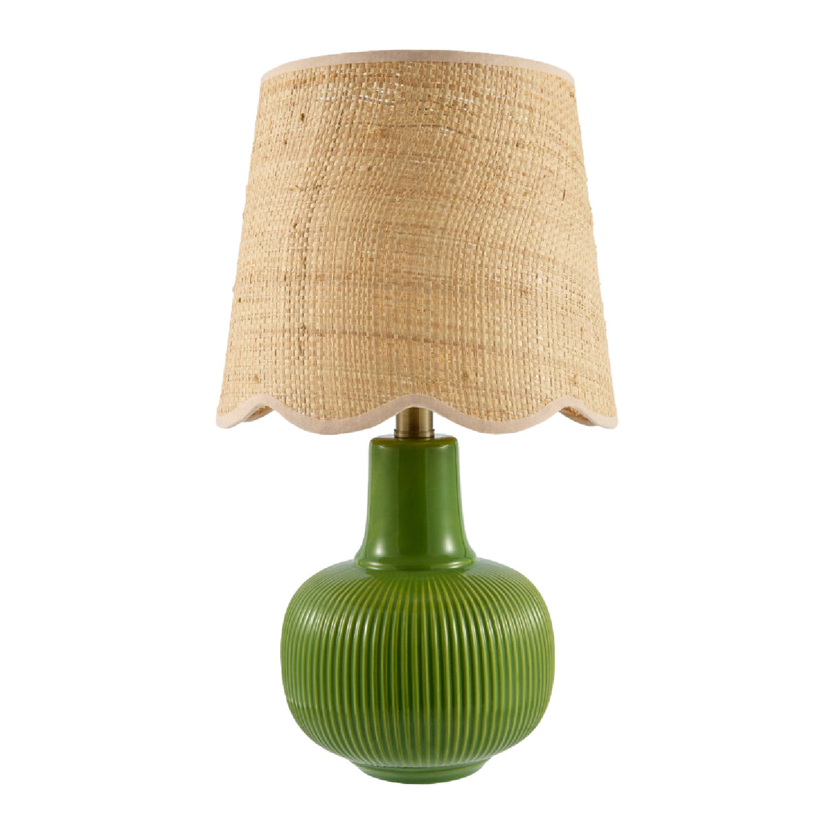 Modern European furniture - Scalloped Beige Jute Table Lamp - www.oroa.com