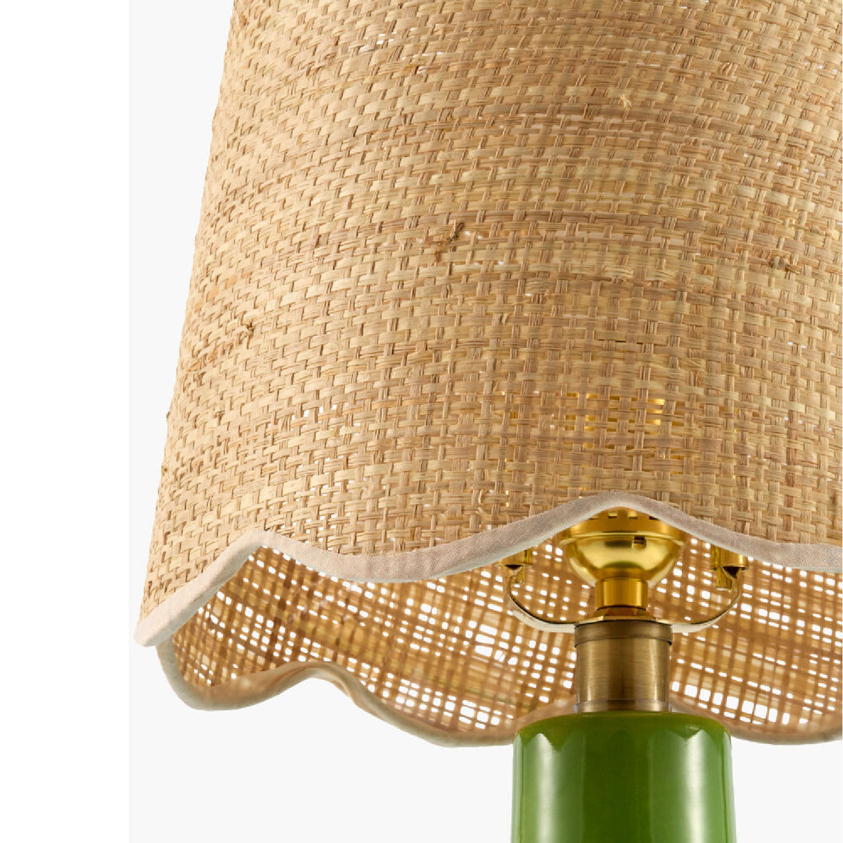 Modern European furniture - Scalloped Beige Jute Table Lamp - www.oroa.com