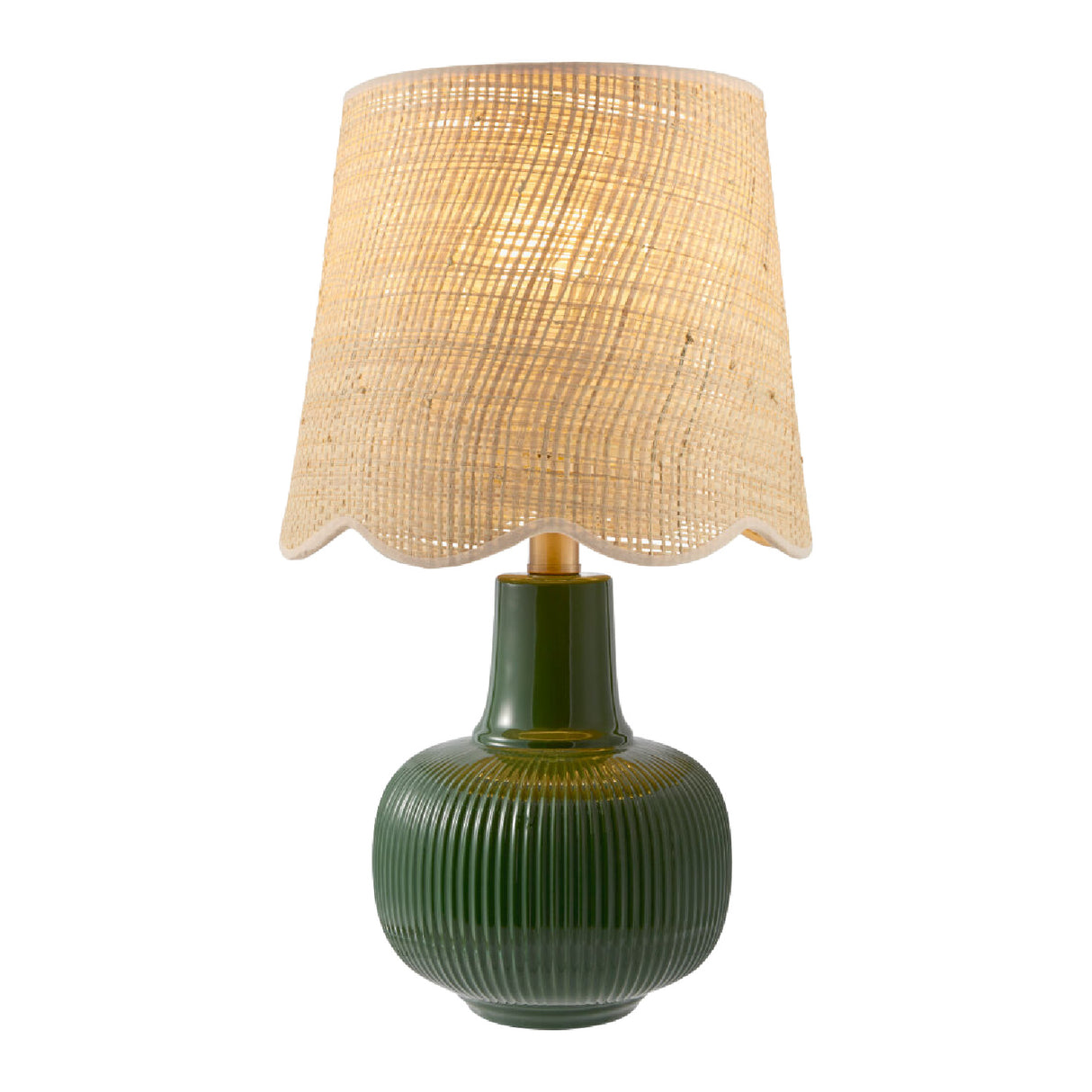 Modern European furniture - Scalloped Beige Jute Table Lamp - www.oroa.com