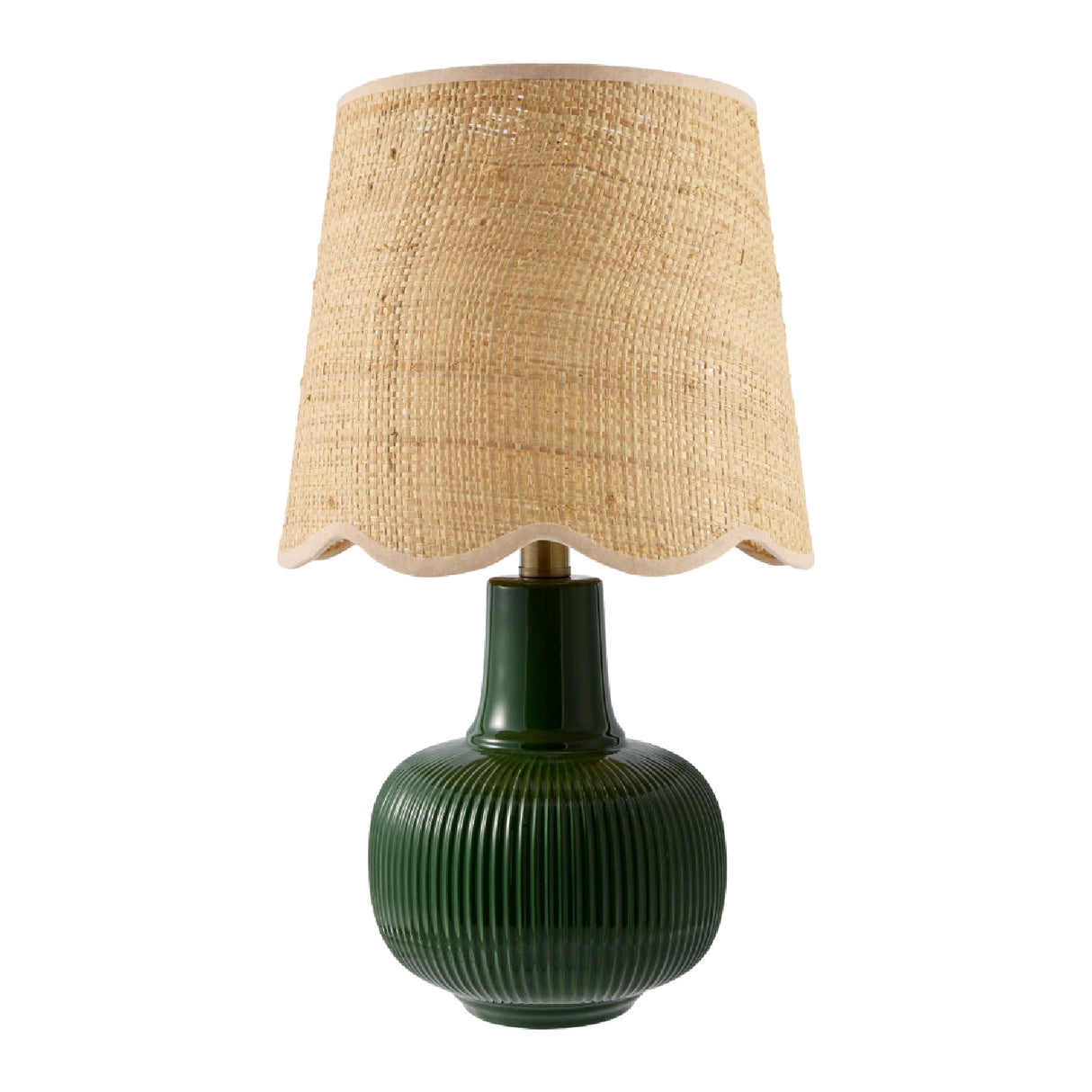 Modern European furniture - Scalloped Beige Jute Table Lamp - www.oroa.com