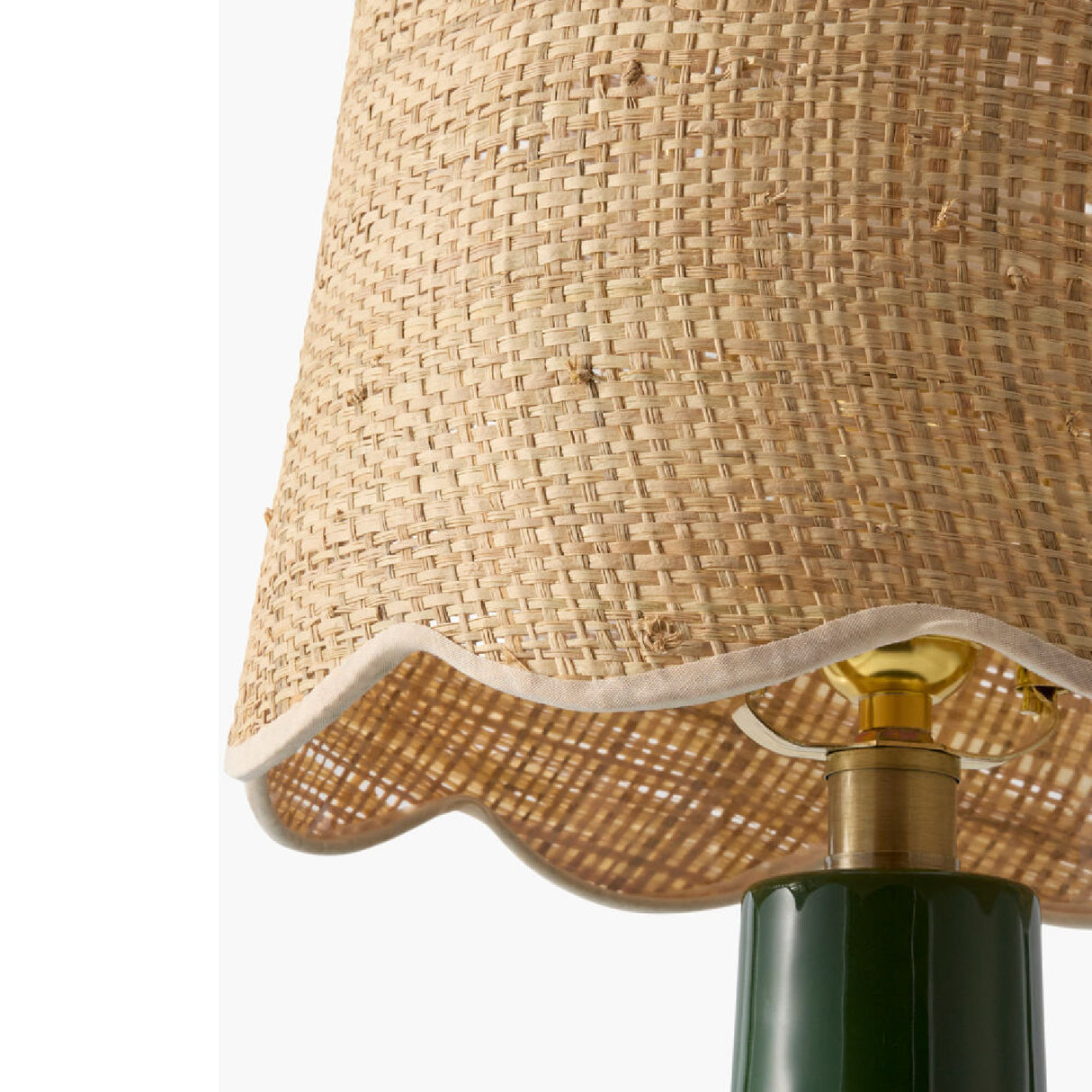 Modern European furniture - Scalloped Beige Jute Table Lamp - www.oroa.com
