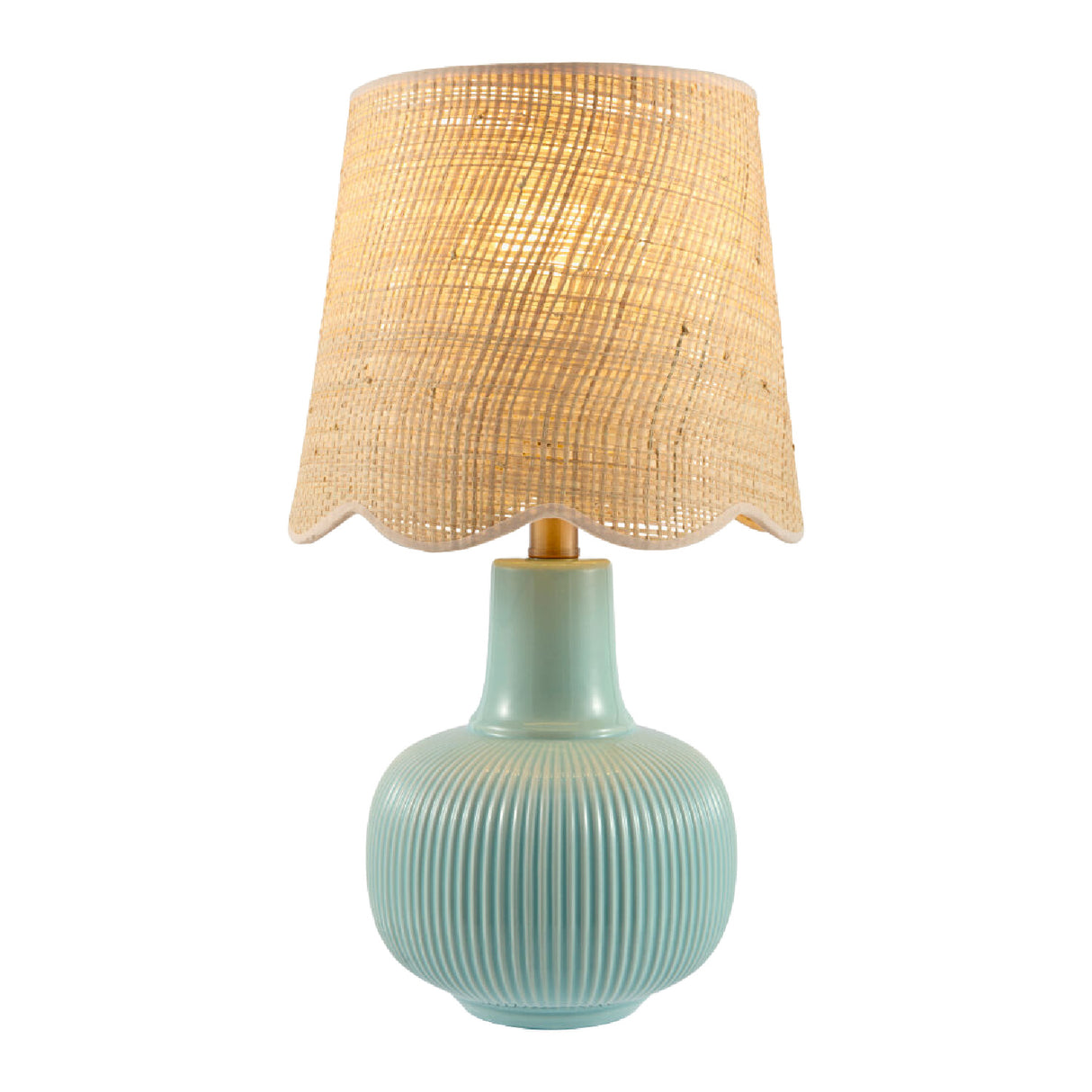 Modern European furniture - Scalloped Beige Jute Table Lamp - www.oroa.com