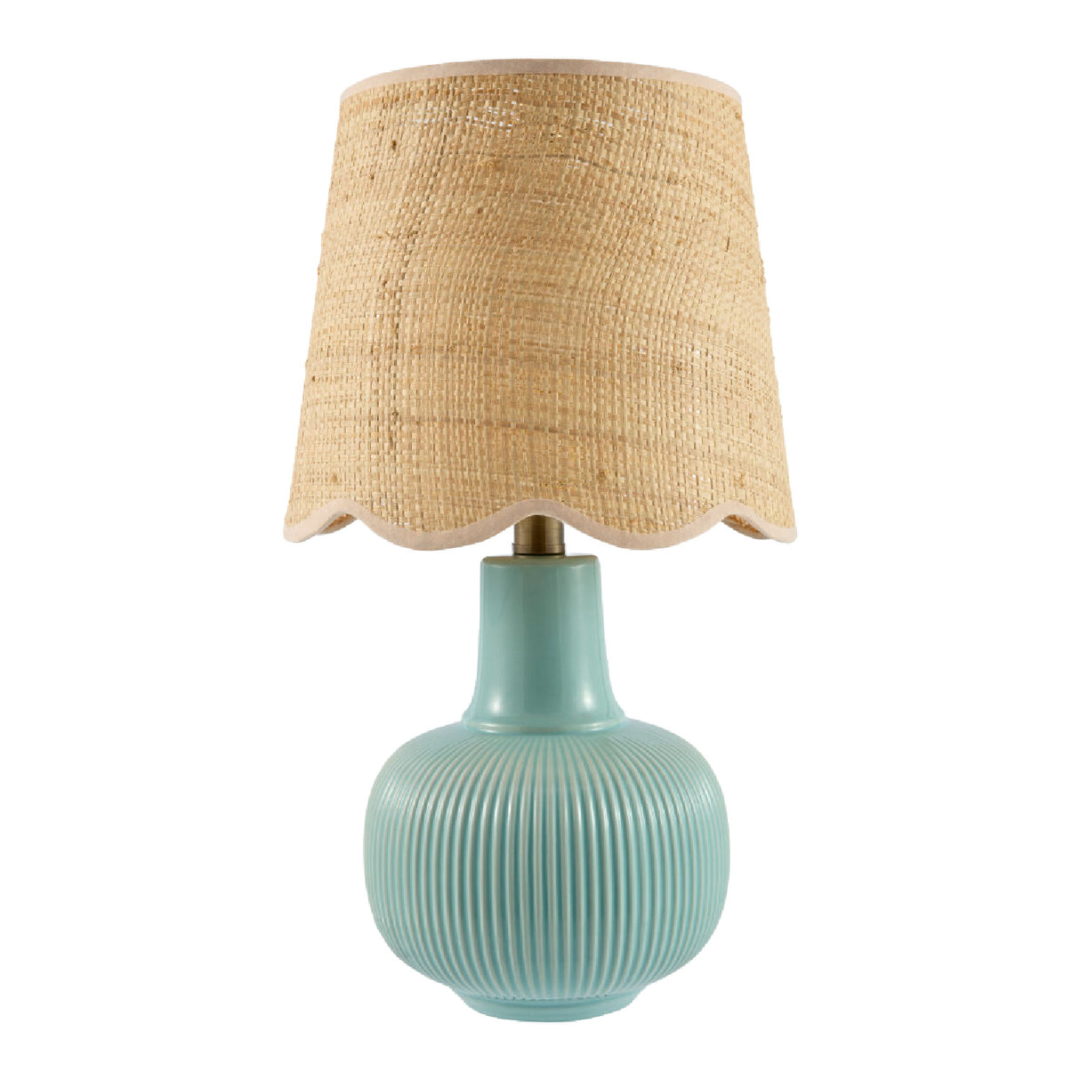 Modern European furniture - Scalloped Beige Jute Table Lamp - www.oroa.com