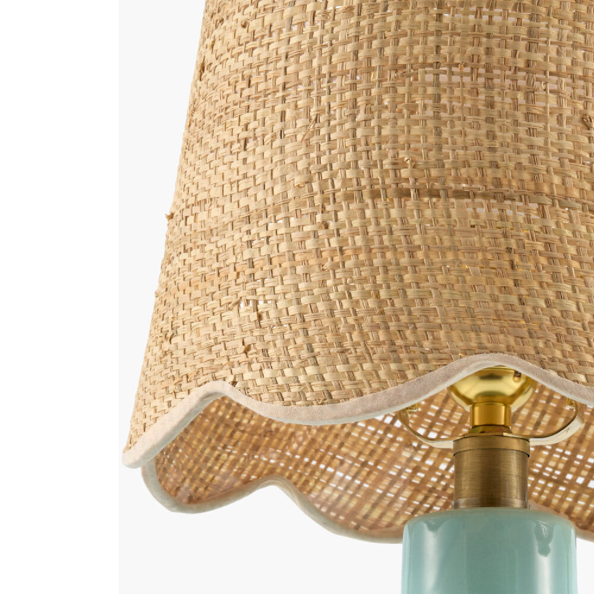 Modern European furniture - Scalloped Beige Jute Table Lamp - www.oroa.com