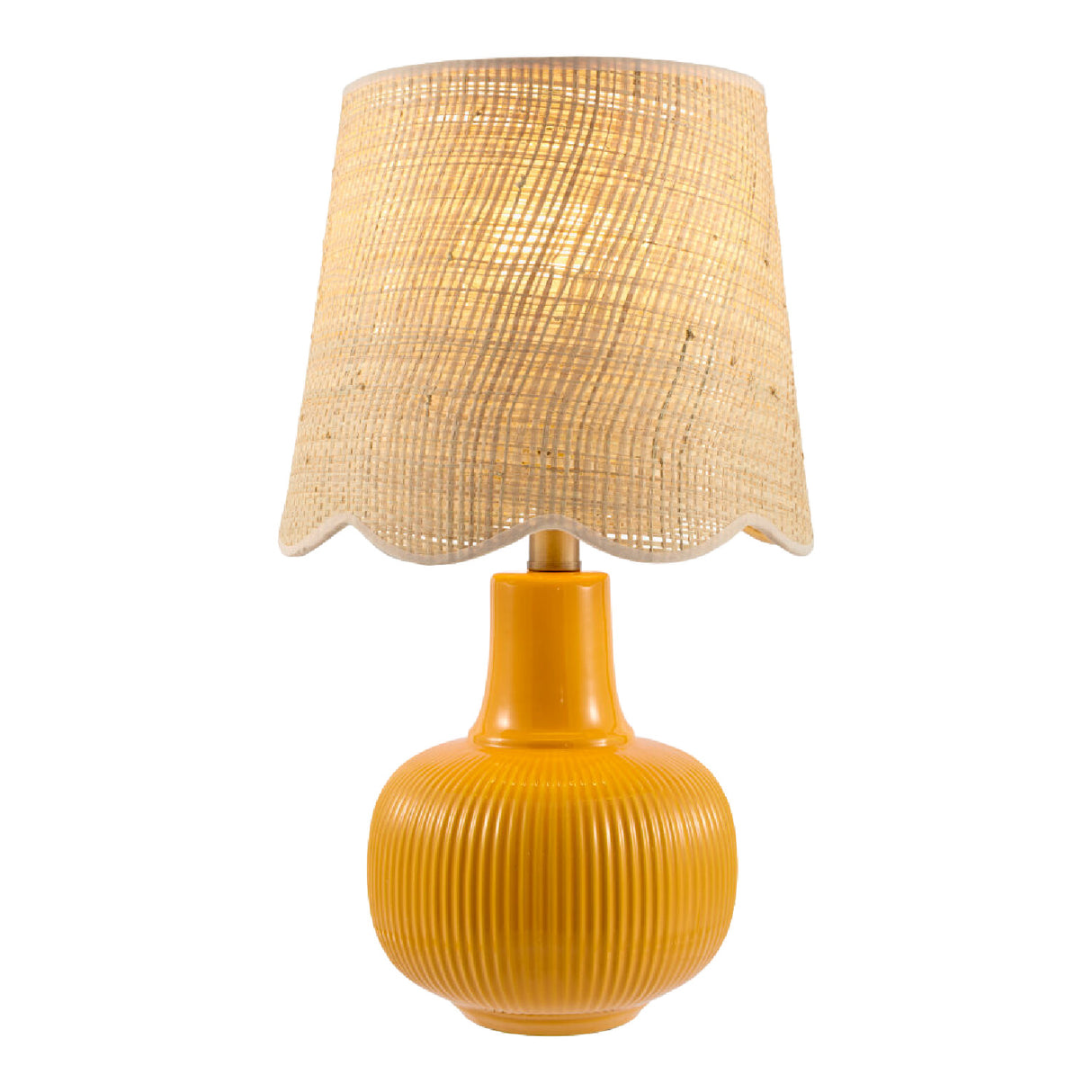 Modern European furniture - Scalloped Beige Jute Table Lamp - www.oroa.com