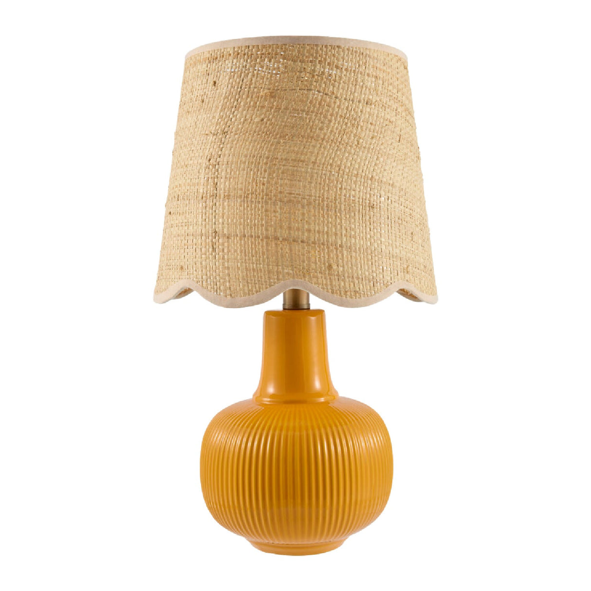 Modern European furniture - Scalloped Beige Jute Table Lamp - www.oroa.com