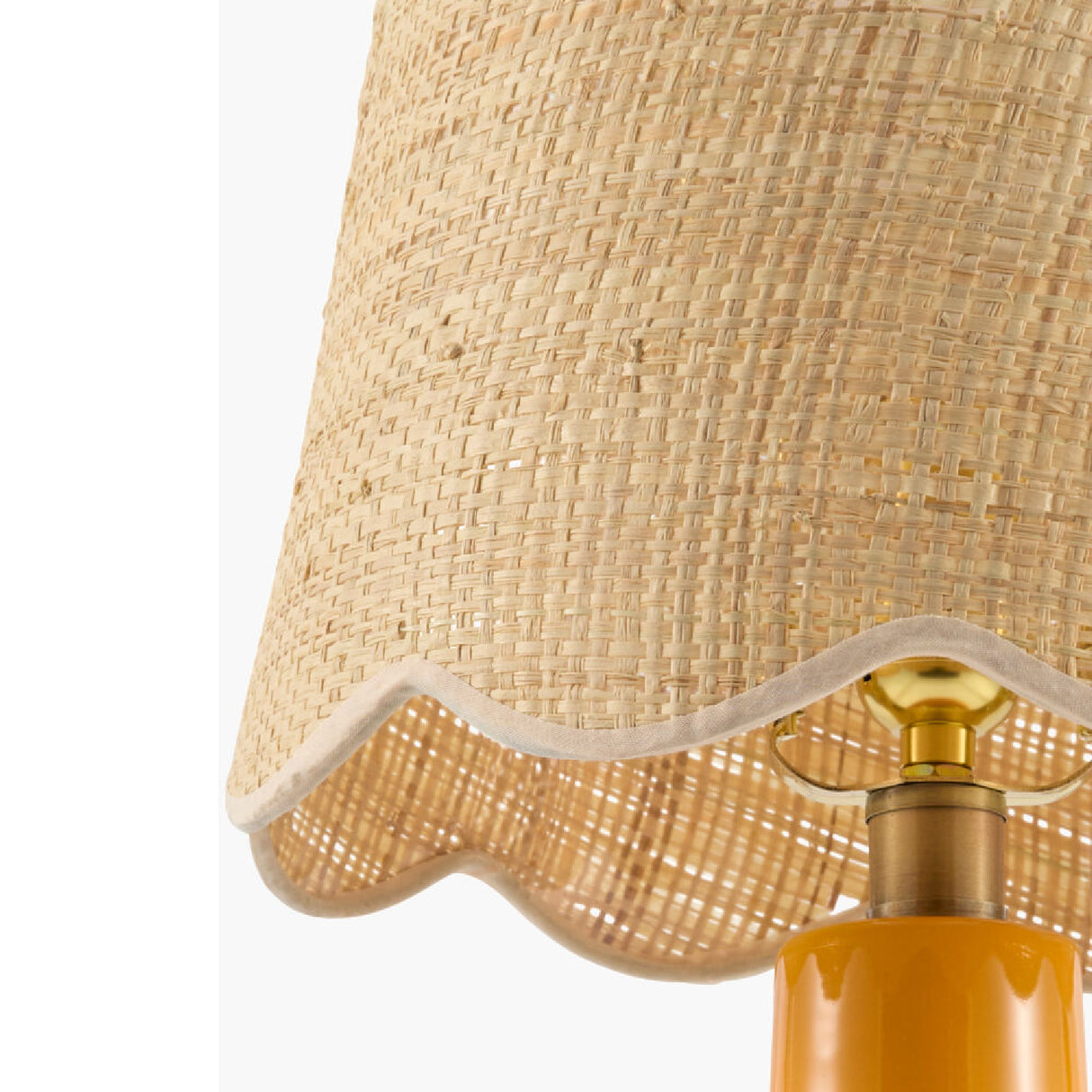 Modern European furniture - Scalloped Beige Jute Table Lamp - www.oroa.com
