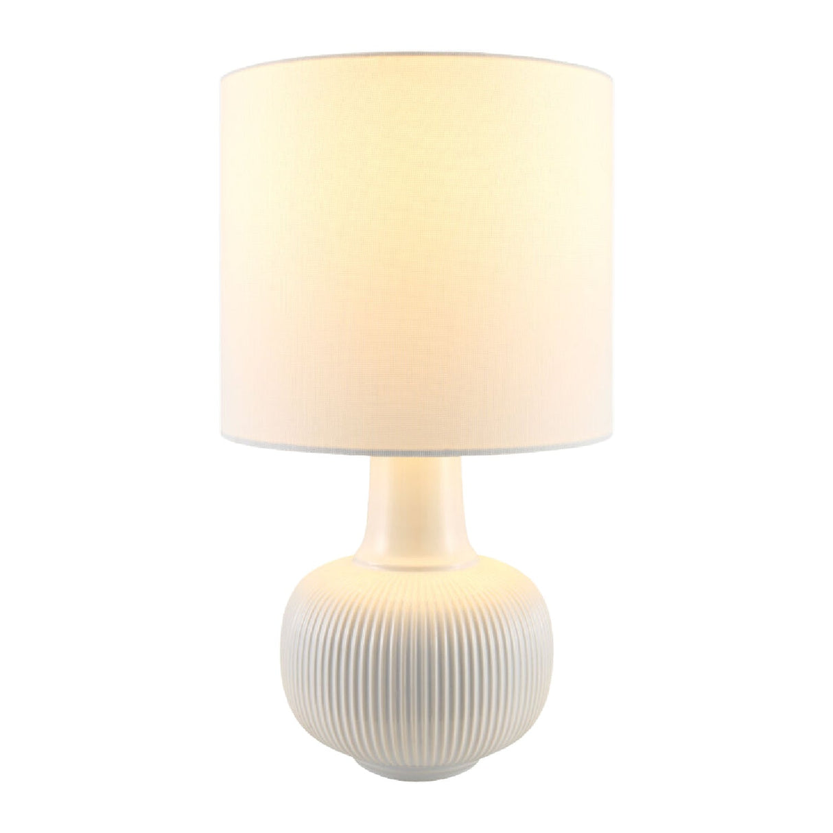 Modern European furniture - Reeded Ceramic Accent Table Lamp - www.oroa.com