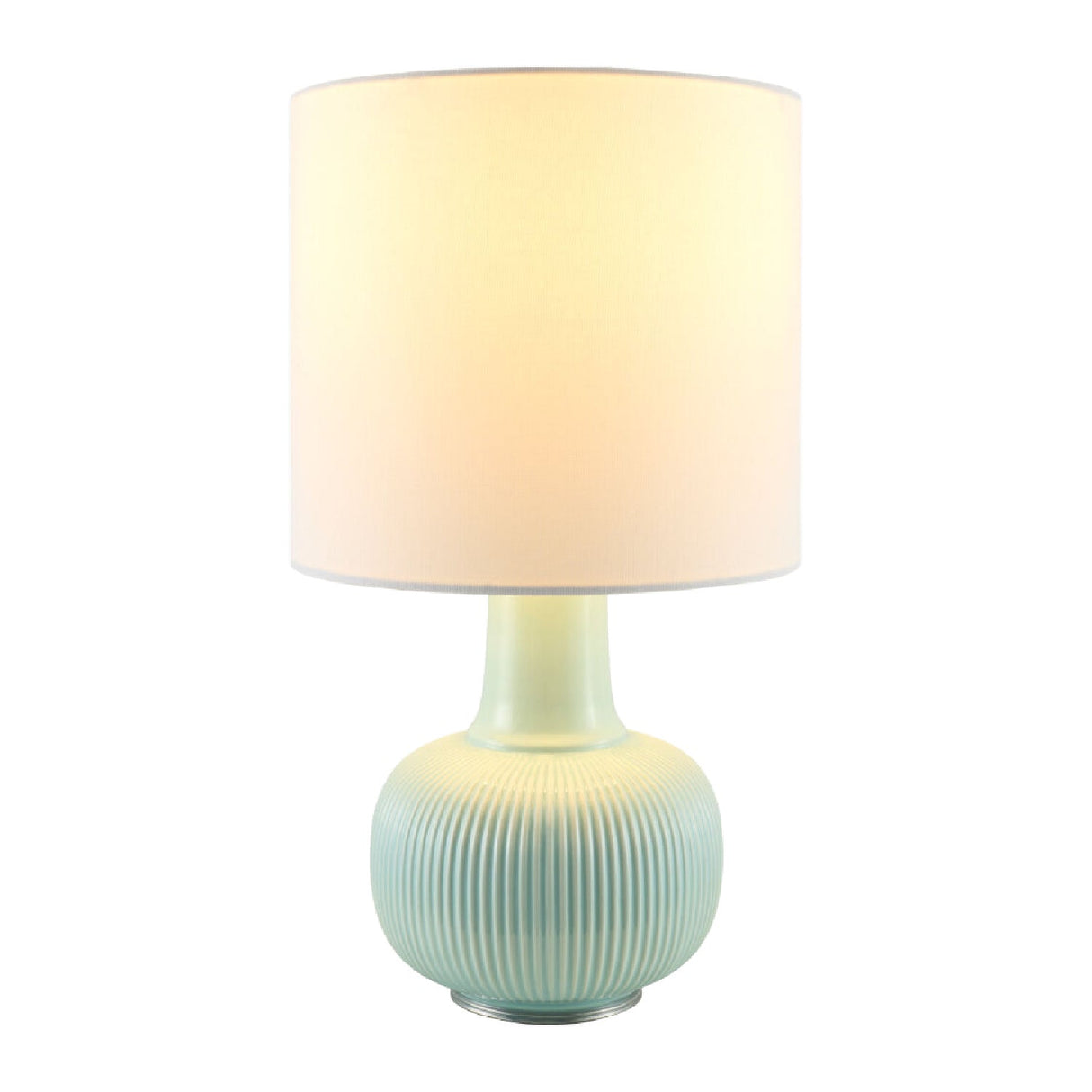 Modern European furniture - Reeded Ceramic Accent Table Lamp - www.oroa.com