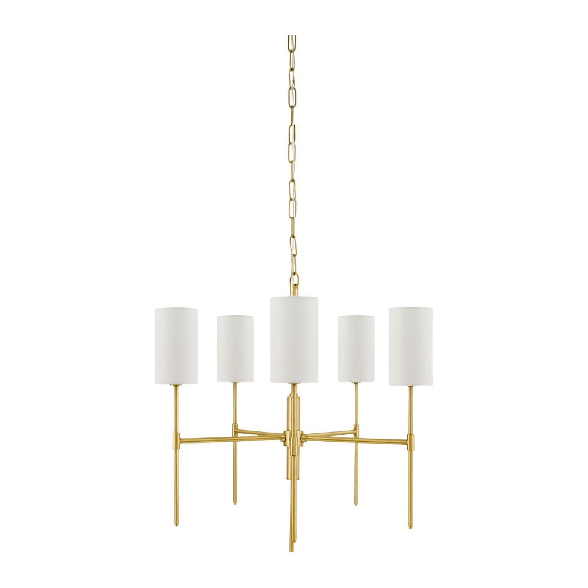 Modern European furniture - White Linen 5-Light Pendant Lamp - www.oroa.com