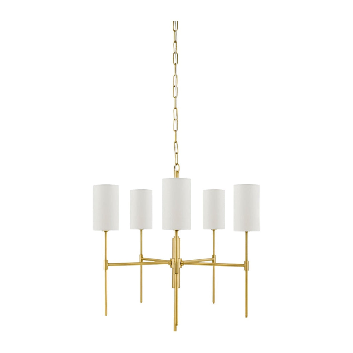 Modern European furniture - White Linen 5-Light Pendant Lamp - www.oroa.com