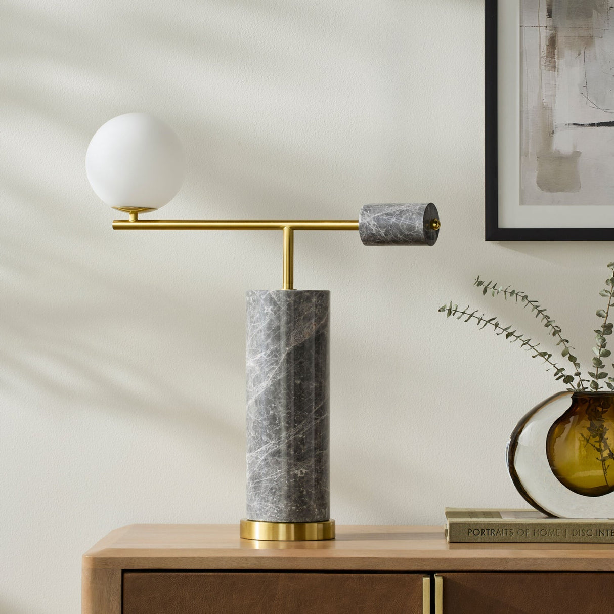 Modern European furniture - Modern Marble Accent Table Lamp - www.oroa.com