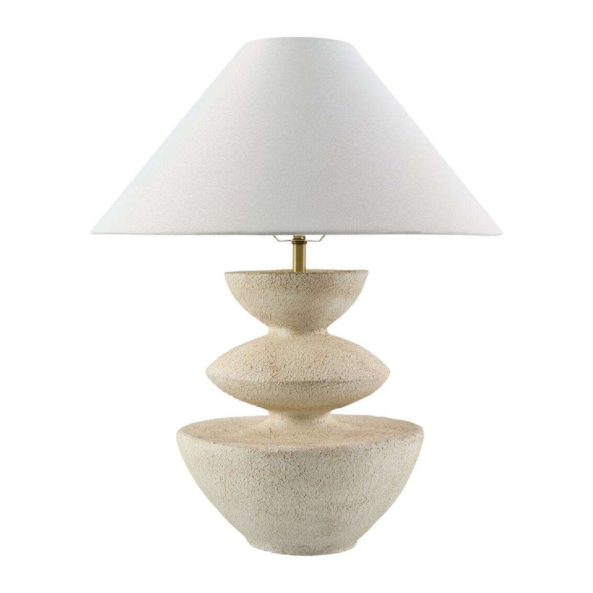 Modern European furniture - White Tiered Accent Table Lamp - www.oroa.com