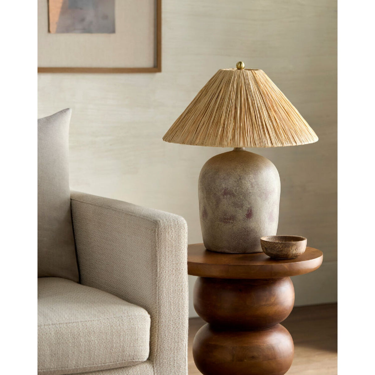 Modern European furniture - Seagrass Fibers Accent Table Lamp - www.oroa.com