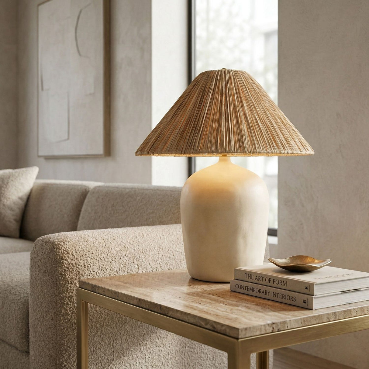Modern European furniture - Seagrass Fibers Accent Table Lamp - www.oroa.com