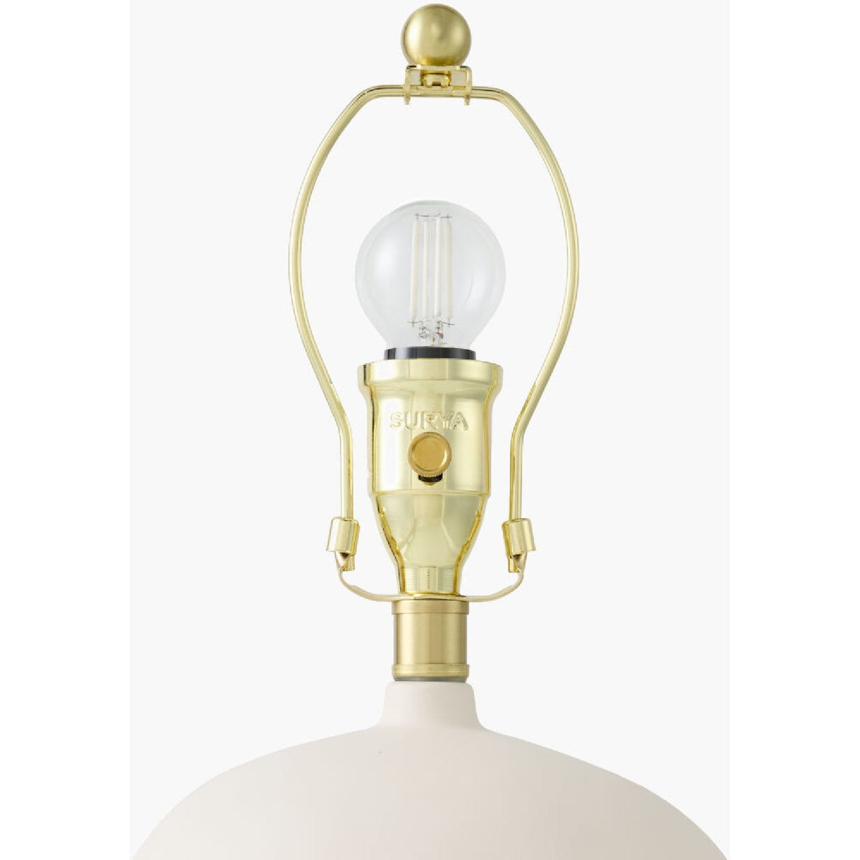 Modern European furniture - White Linen Empire Table Lamp - www.oroa.com