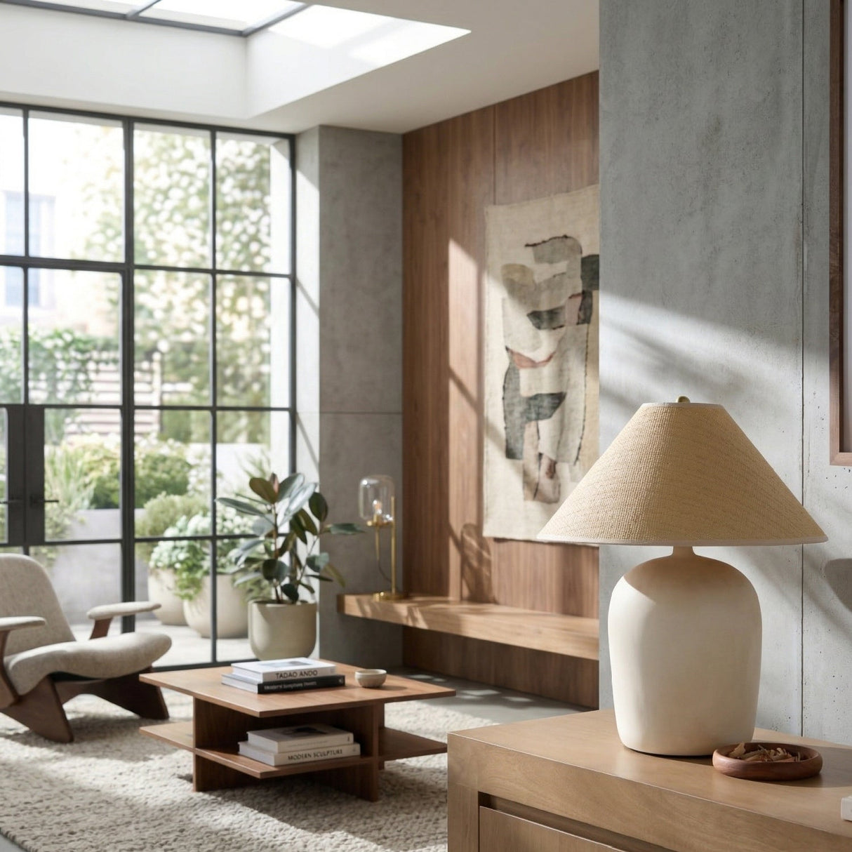 Modern European furniture - Empire Seagrass Accent Table Lamp - www.oroa.com