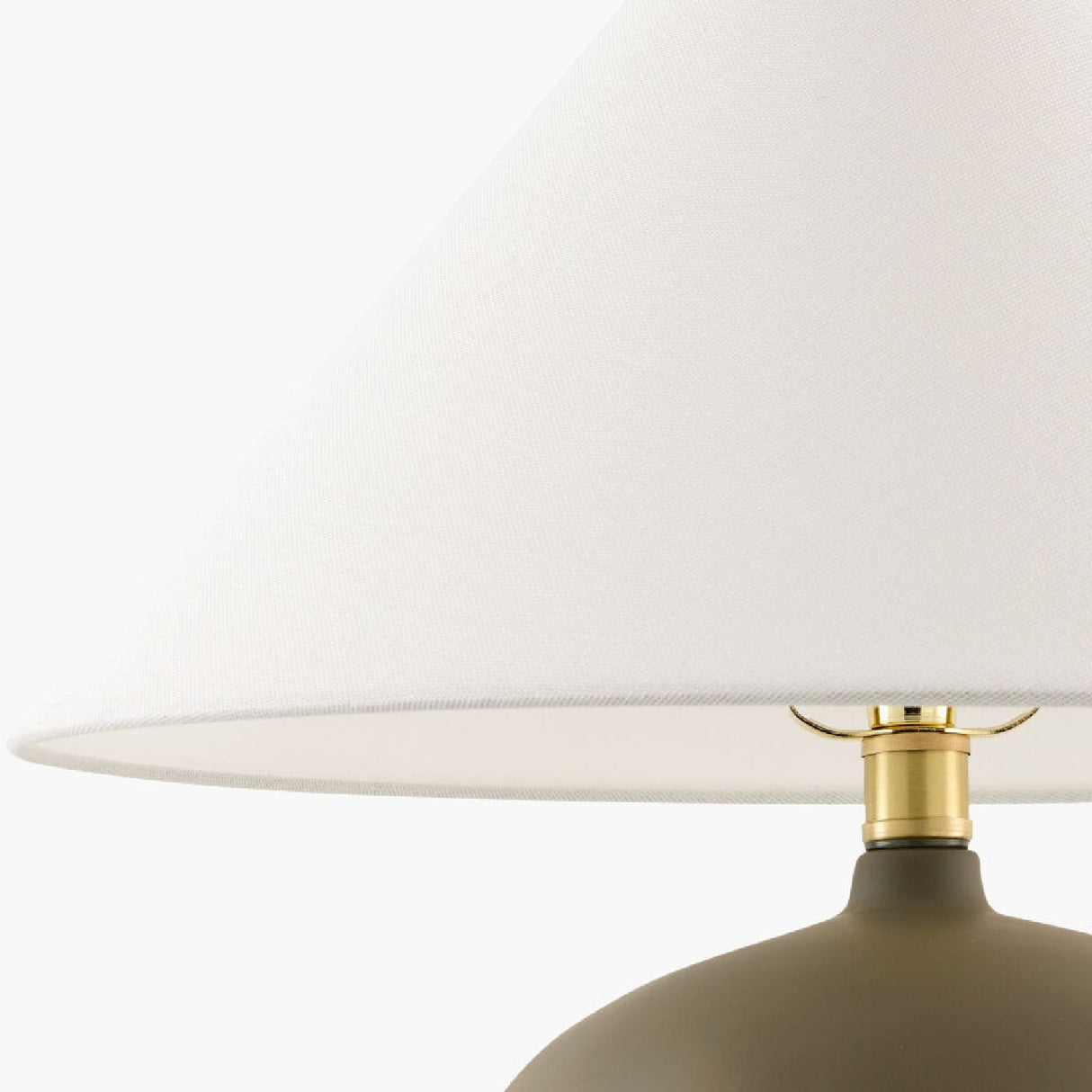 Modern European furniture - White Linen Empire Table Lamp - www.oroa.com