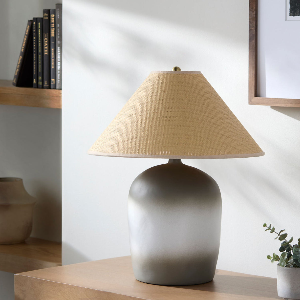 Modern European furniture - Empire Seagrass Accent Table Lamp - www.oroa.com