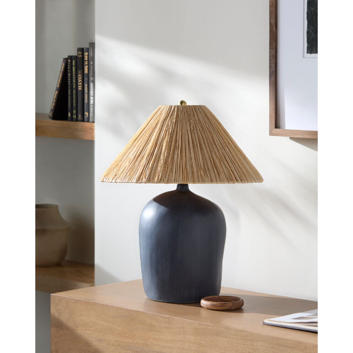Modern European furniture - Seagrass Fibers Accent Table Lamp - www.oroa.com