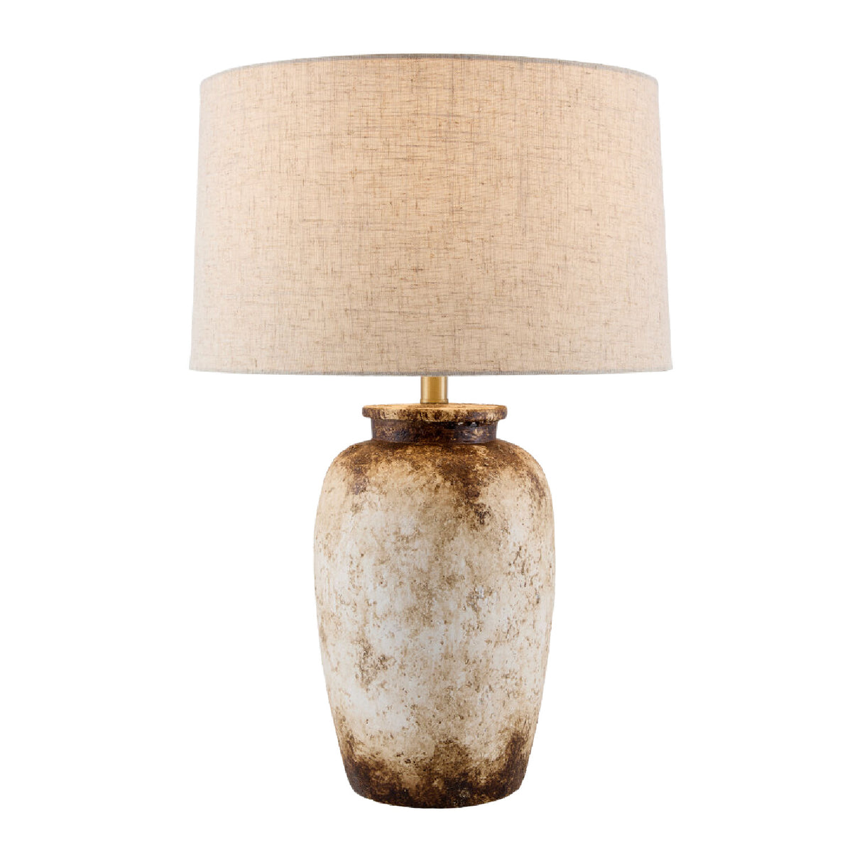 Rustic Cream Cement Table Lamp | Oroa.com
