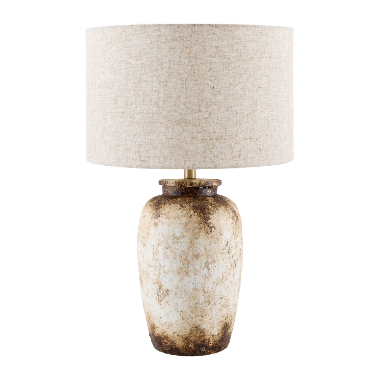 Rustic Cream Cement Table Lamp | Oroa.com
