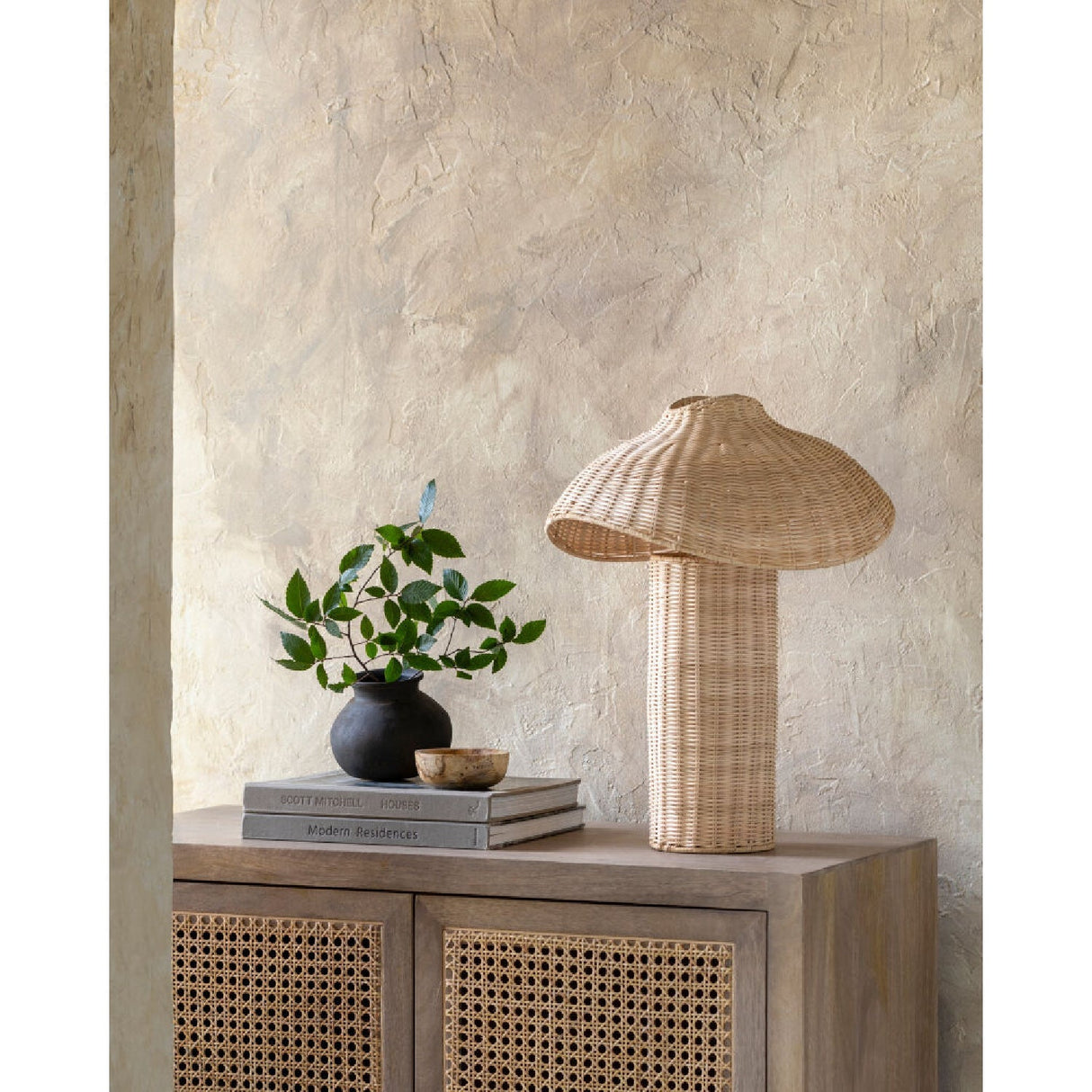 Modern European furniture - Natural Rattan Accent Table Lamp - www.oroa.com