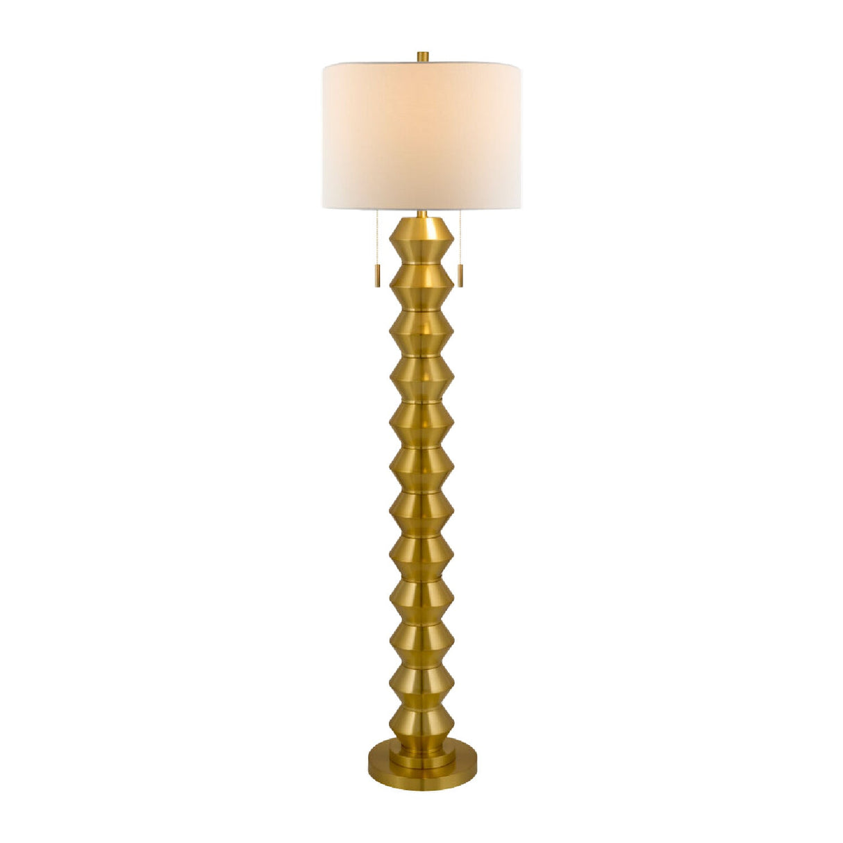 Modern European furniture - Plated Metallic Linen Floor Lamp - www.oroa.com