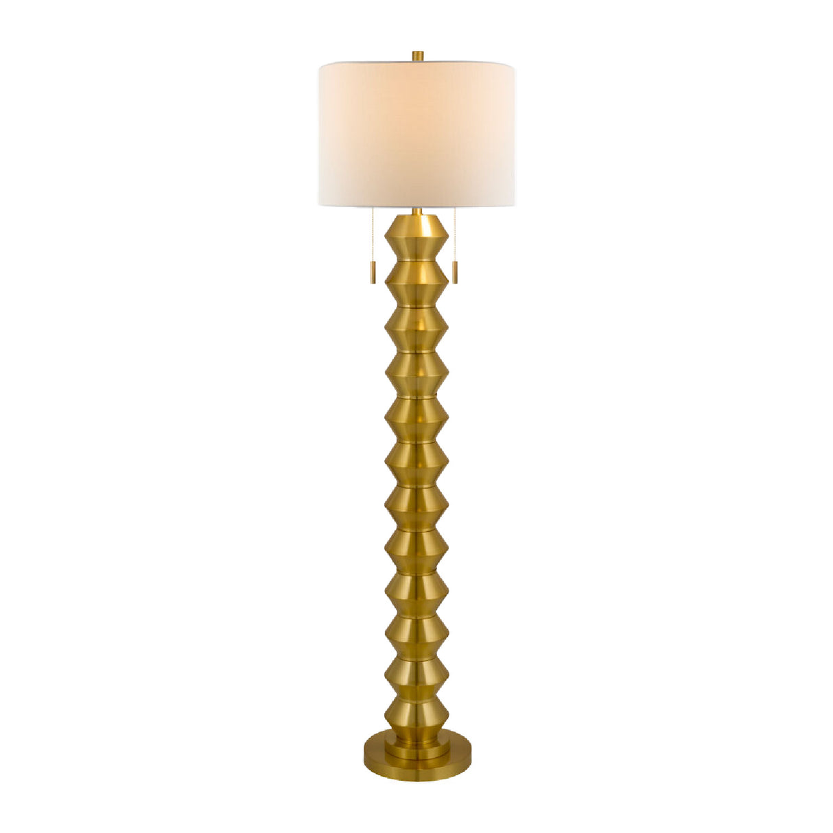 Modern European furniture - Plated Metallic Linen Floor Lamp - www.oroa.com