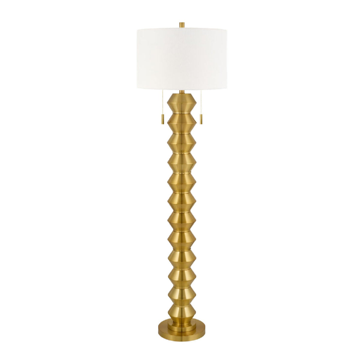 Modern European furniture - Plated Metallic Linen Floor Lamp - www.oroa.com