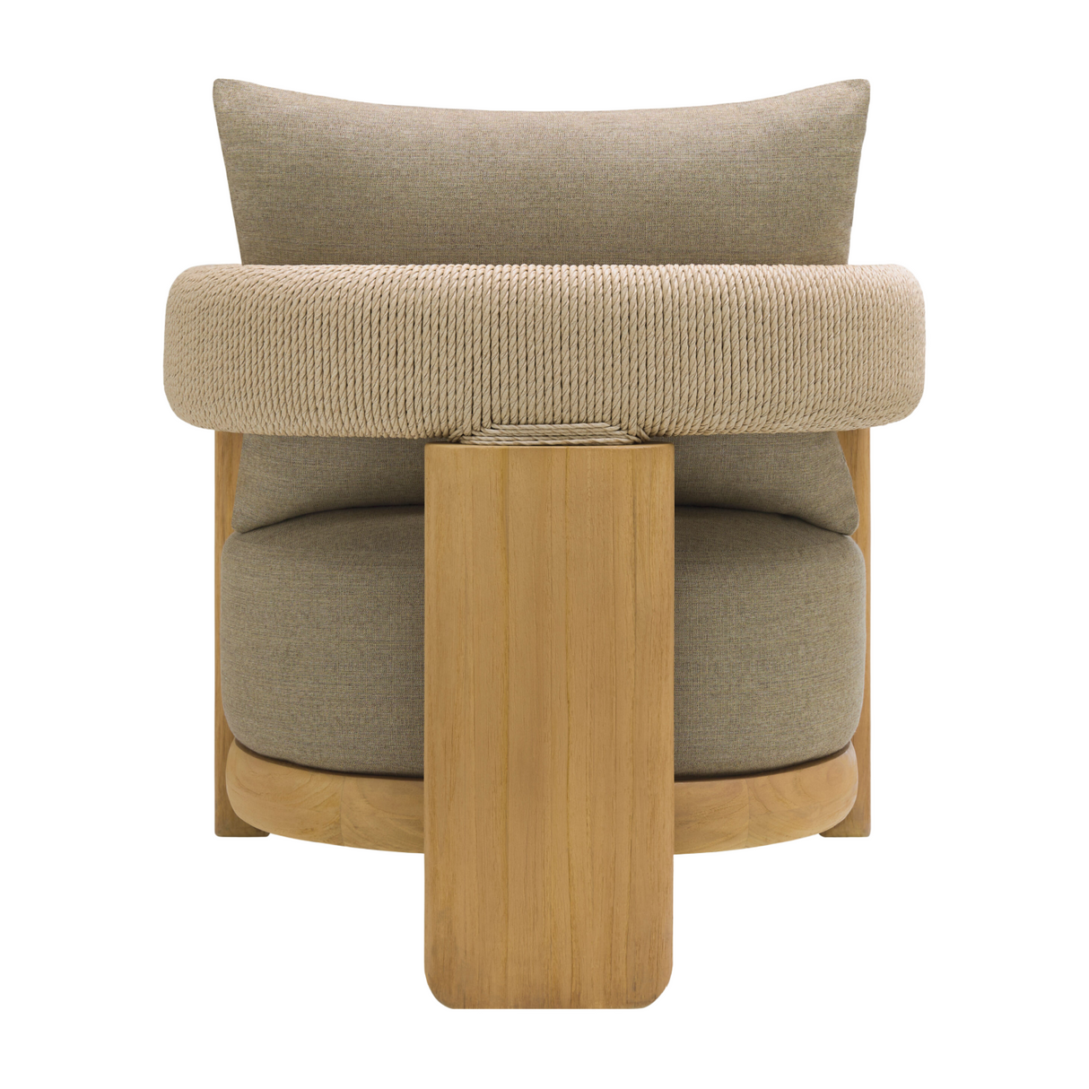 Modern European furniture - Cushioned Teak Outdoor Accent Chair - www.oroa.com