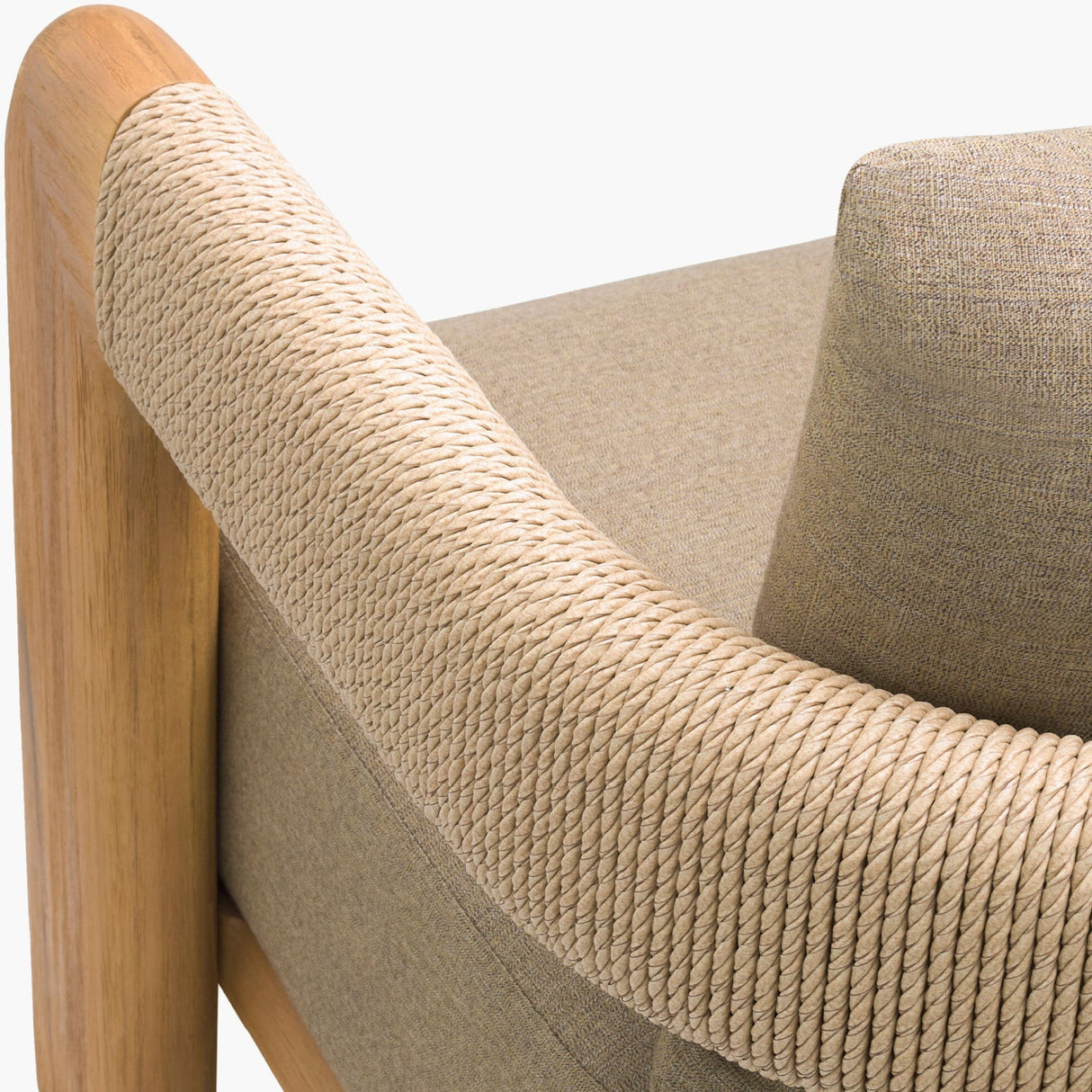 Modern European furniture - Cushioned Teak Outdoor Accent Chair - www.oroa.com
