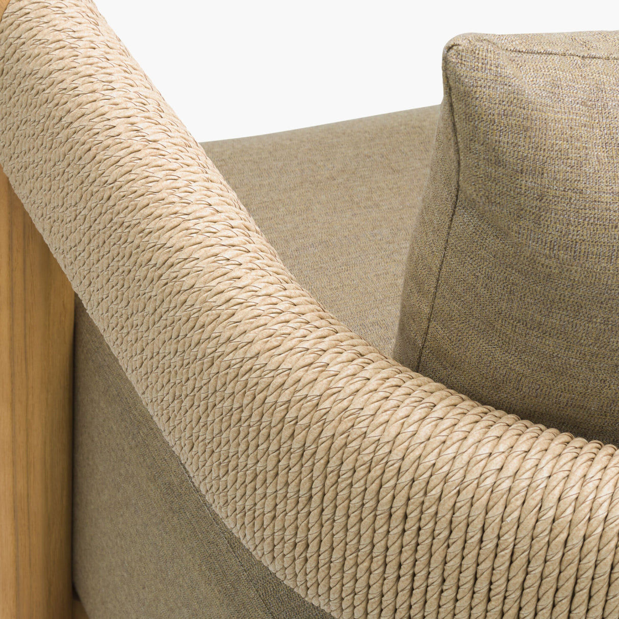 Modern European furniture - Cushioned Teak Outdoor Swivel Chair - www.oroa.com