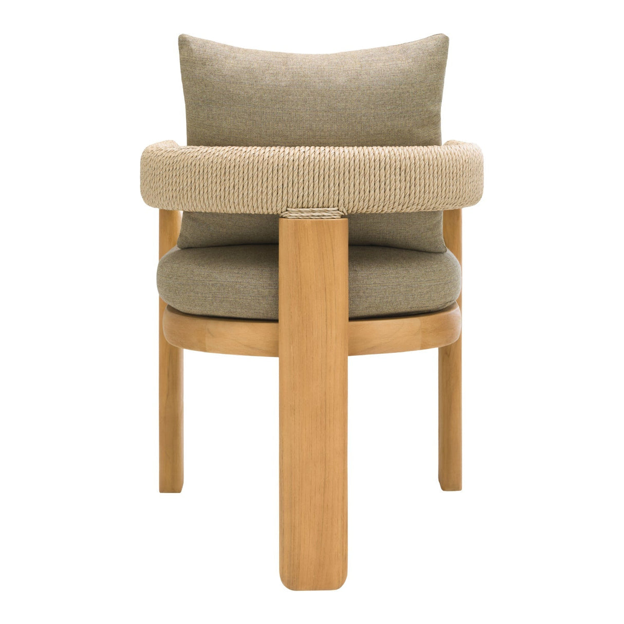 Modern European furniture - Cushioned Teak Outdoor Dining Chair - www.oroa.com