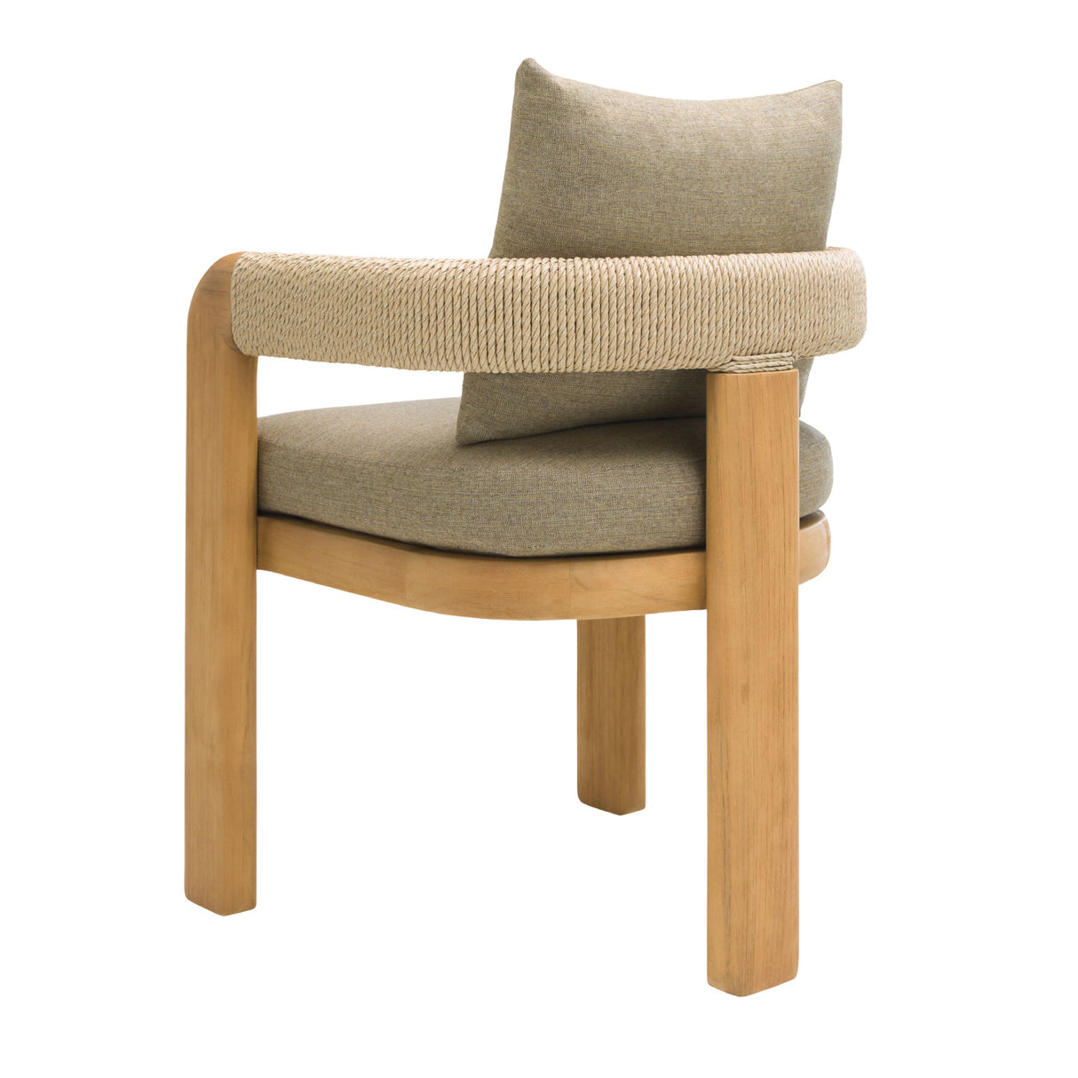 Modern European furniture - Cushioned Teak Outdoor Dining Chair - www.oroa.com