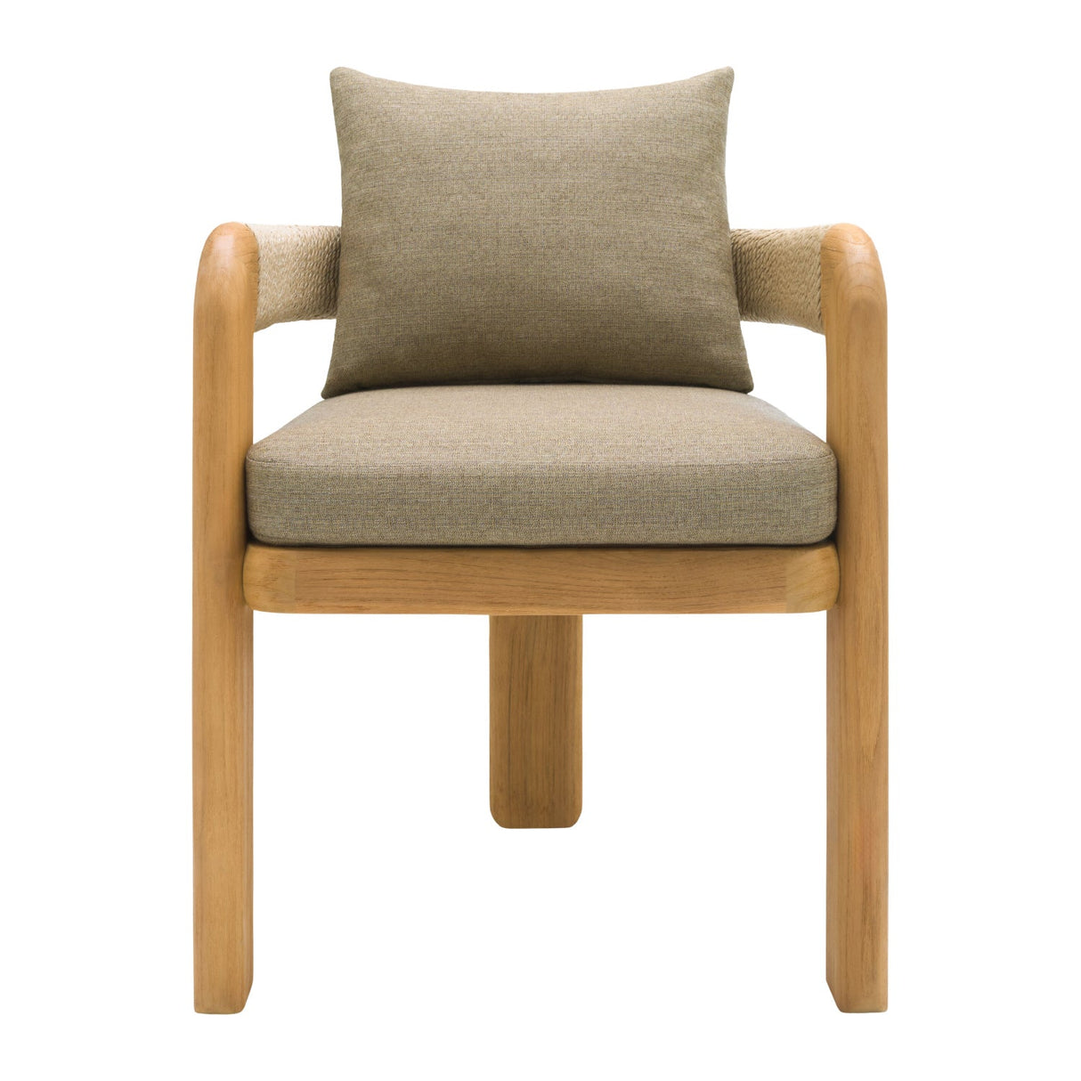 Modern European furniture - Cushioned Teak Outdoor Dining Chair - www.oroa.com